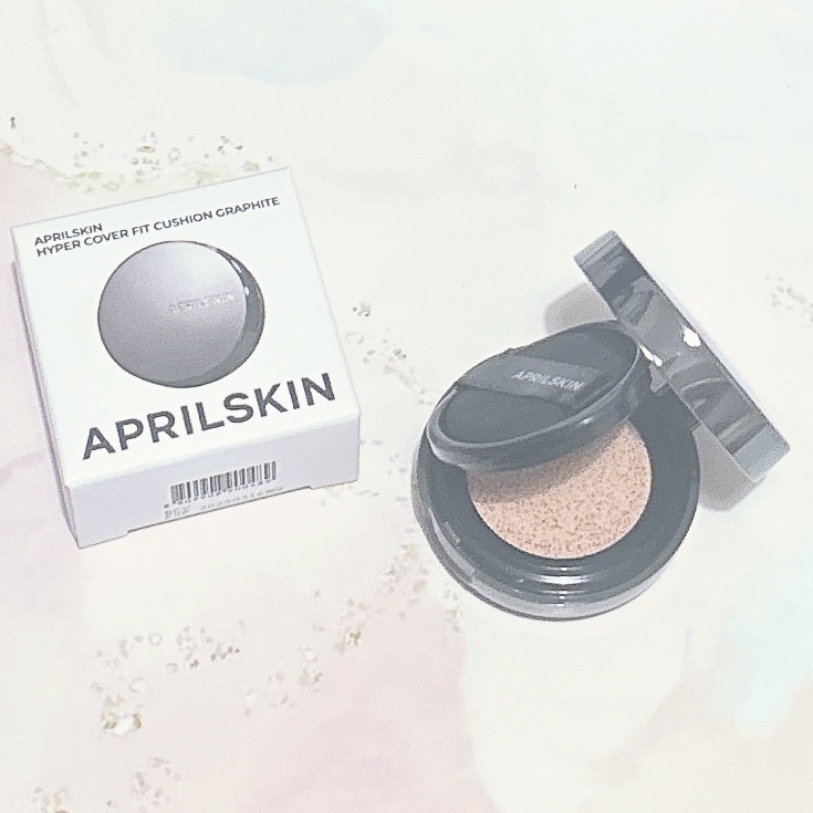 ハイパーカバーフィットクッション  グラファイト/APRILSKIN/クッションファンデーションを使ったクチコミ（2枚目）