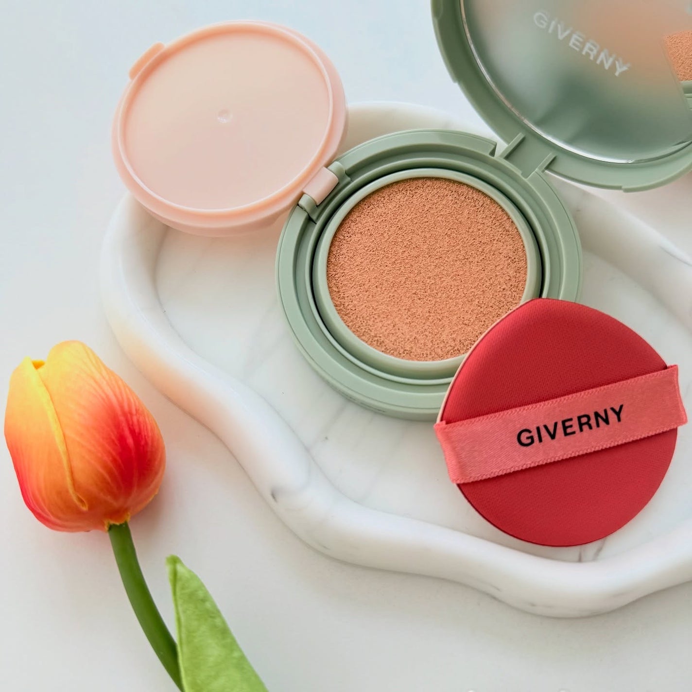 ジヴェルニー 密着カバークッション/GIVERNY/クッションファンデーションを使ったクチコミ(3枚目)