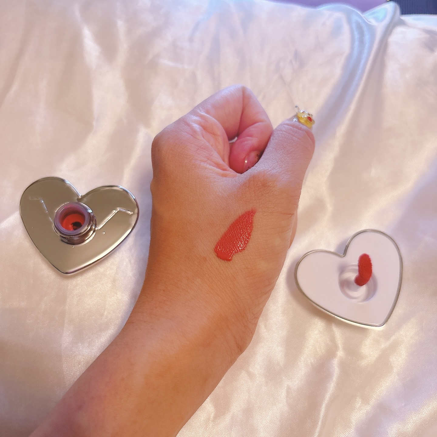 シルバーパース ムースクリーム リップ＆チーク 08 ローコーラル/oiad/ジェル・クリームチークを使ったクチコミ（3枚目）