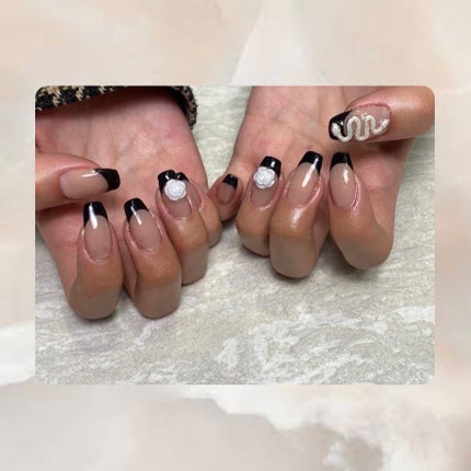 #過去ネイル,#ネイル,#年明けネイル,#フレンチネイルのネイルデザイン