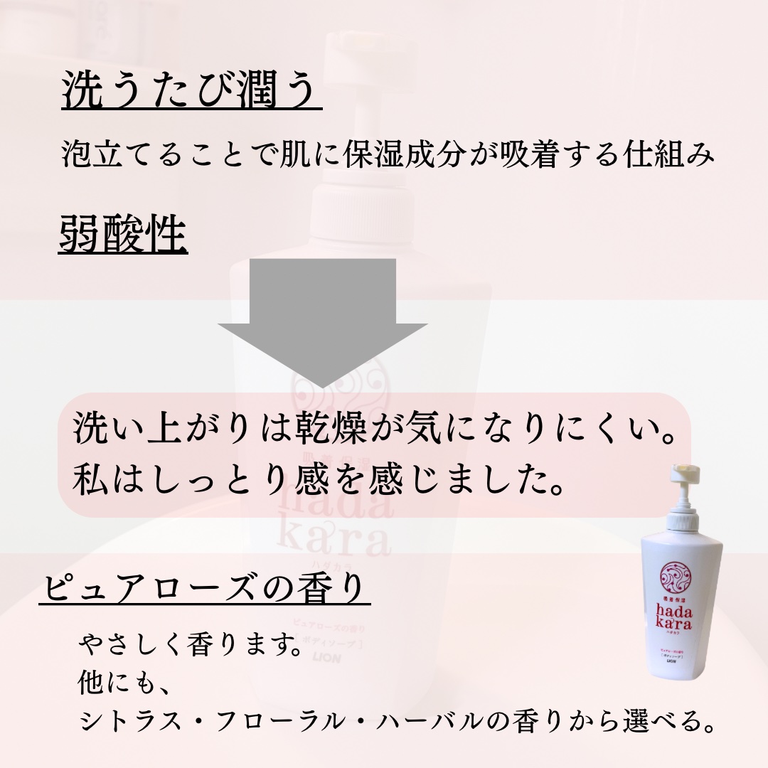 hadakara ボディソープ フローラルブーケの香り/hadakara/ボディソープを使ったクチコミ（2枚目）