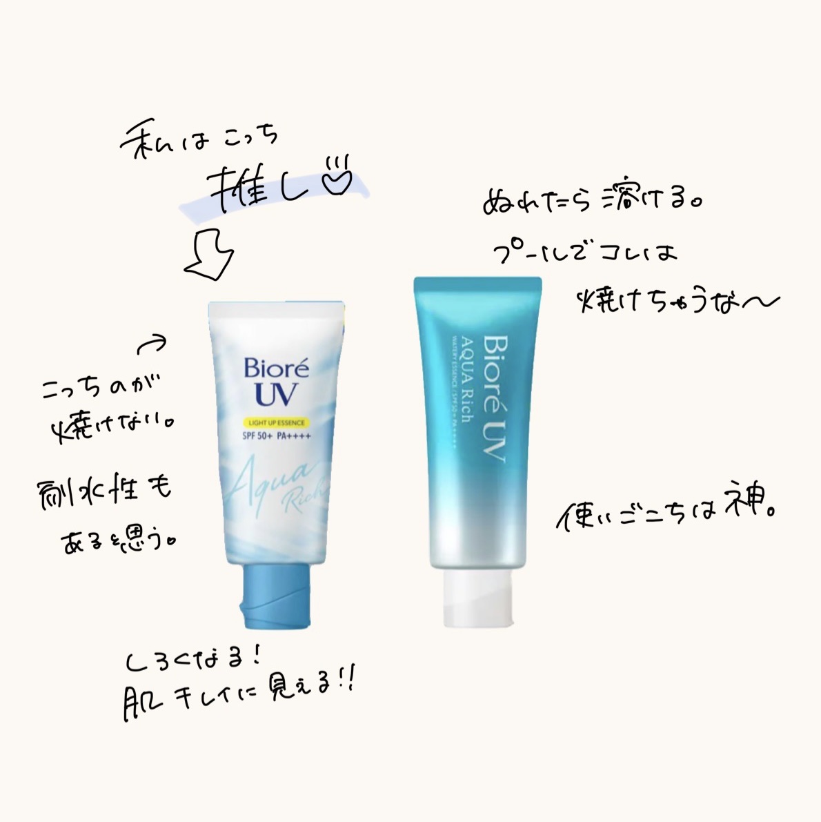 ビオレUV アクアリッチ ウォータリーエッセンス/ビオレ/日焼け止めローションを使ったクチコミ（2枚目）