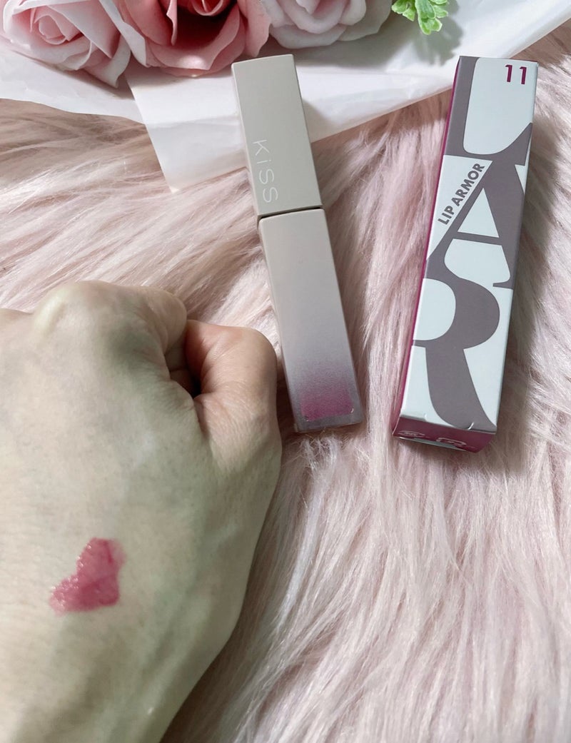 リップアーマー 11 強敵フローズンモーヴ/KiSS/口紅を使ったクチコミ（2枚目）