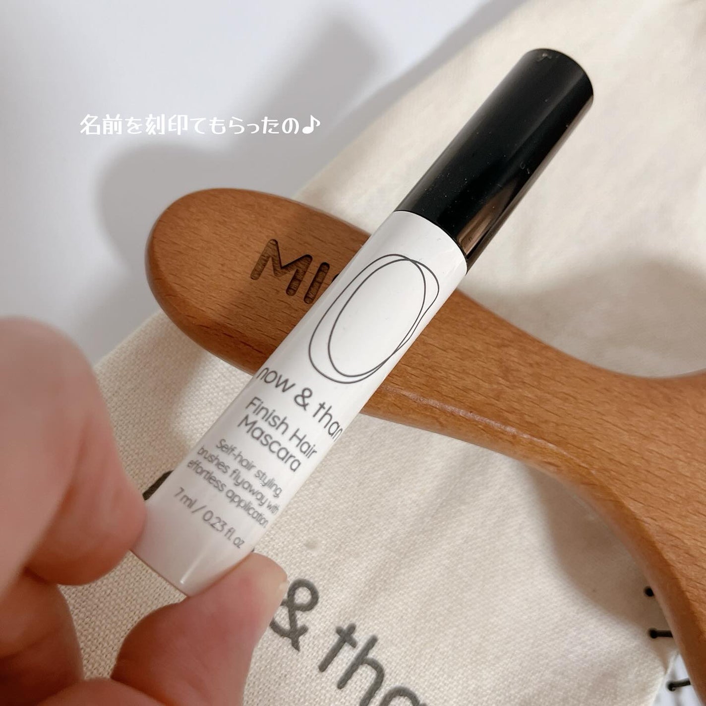 ウッドパドルブラシ/now & than(ナウアンドダン)/ヘアブラシを使ったクチコミ(3枚目)