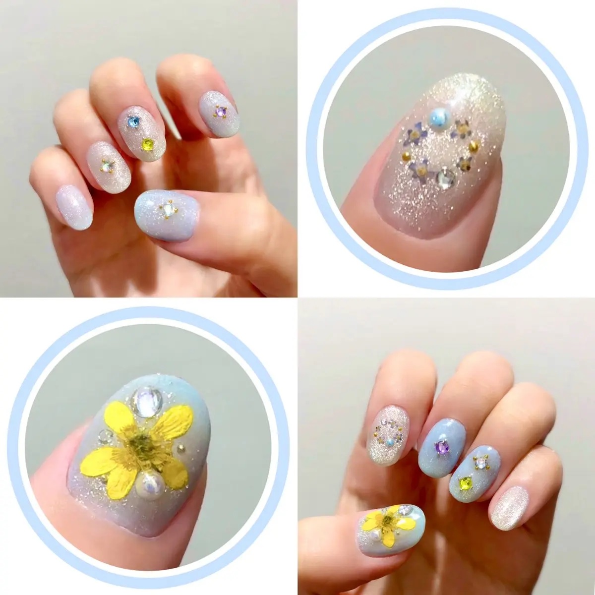 👧🏻が作ってくれた押し花でしたネイル🌼

#ジェルネイル #セルフネイル #押し花ネイル 