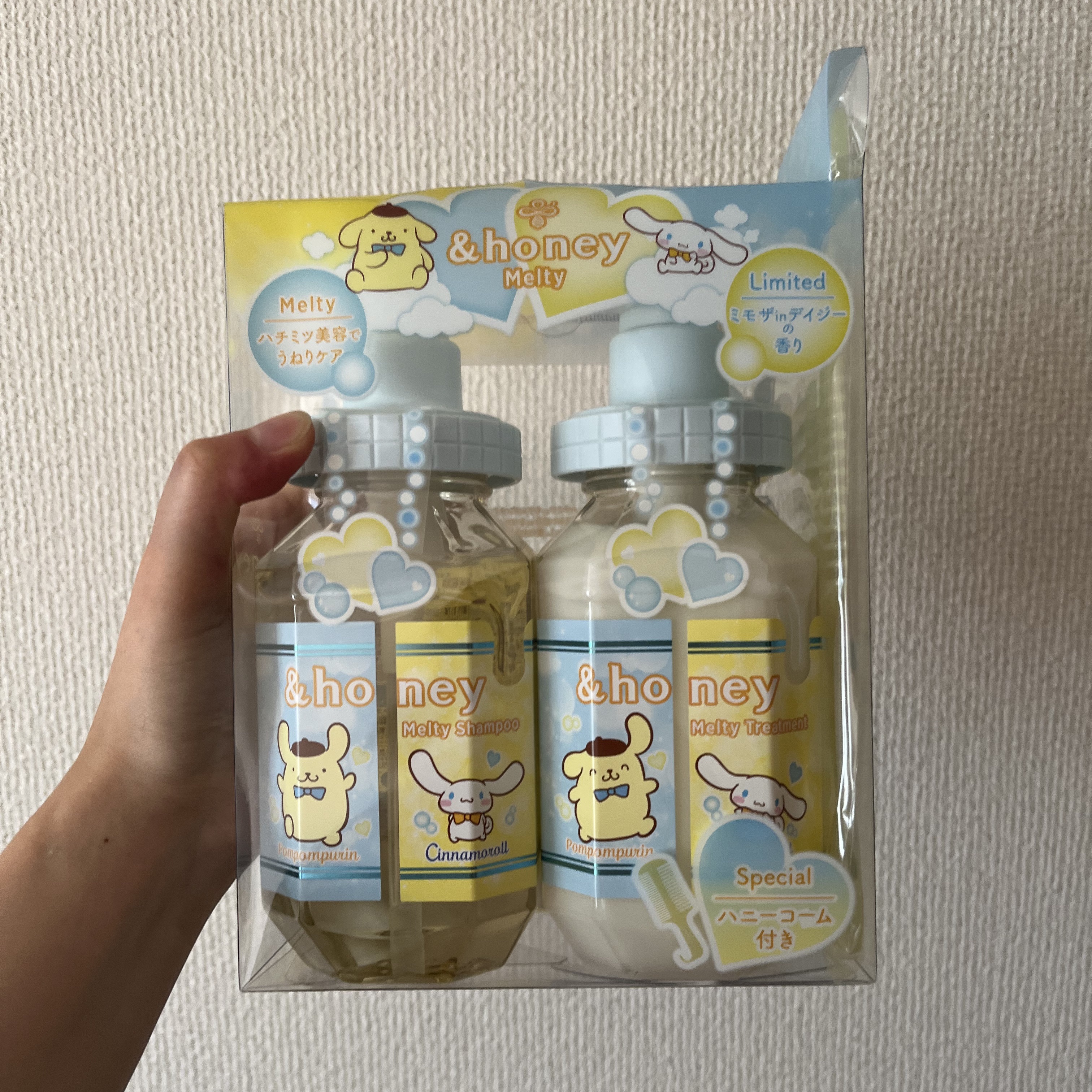 アンドハニー メルティ／シナモロール・ポムポムプリン 限定デザイン/&honey/市販シャンプーを使ったクチコミ（1枚目）