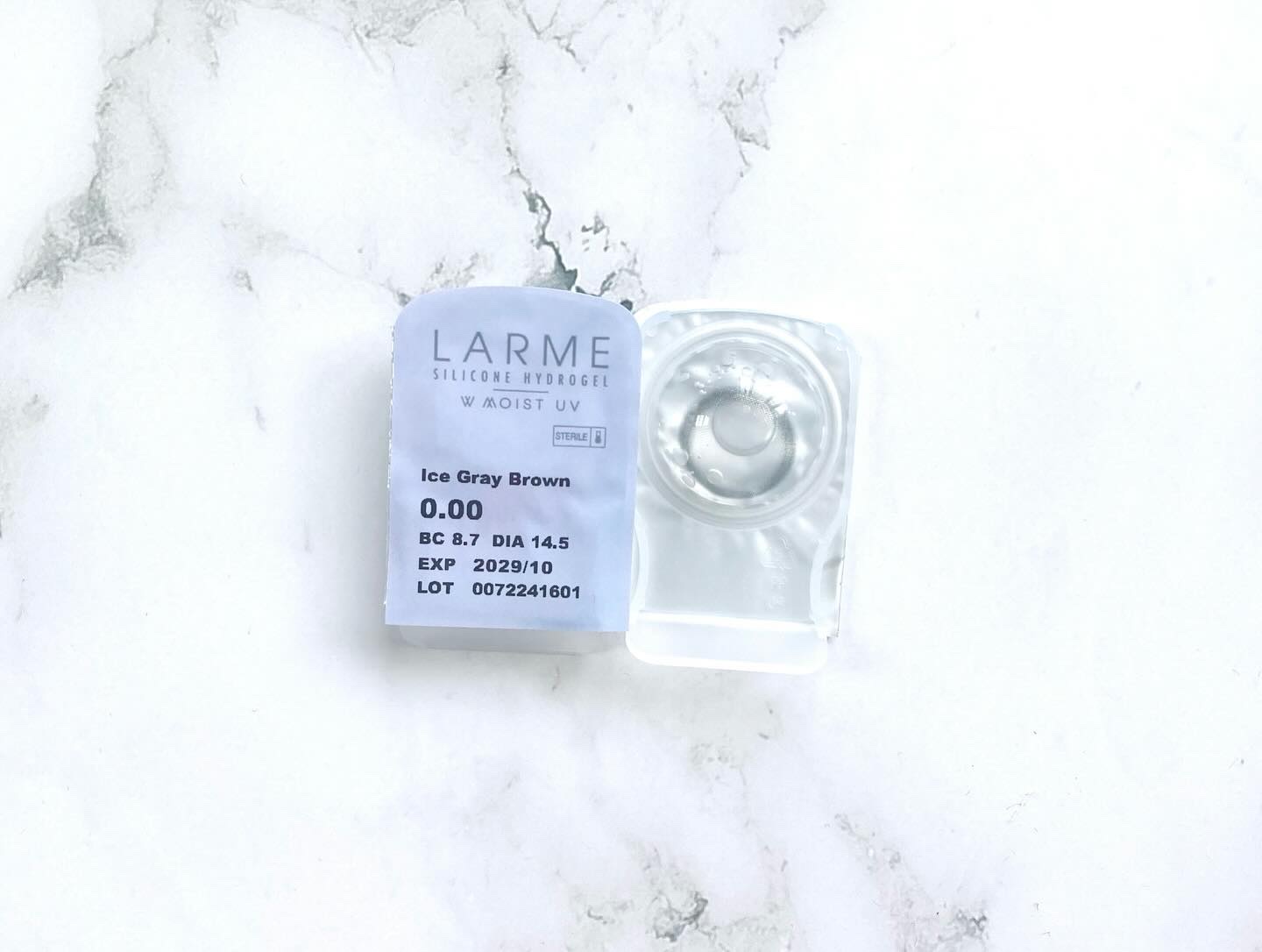 ラルム シリコーンハイドロゲル ダブルモイストUV ワンデー アイスグレーブラウン/LARME/カラーコンタクトレンズを使ったクチコミ（2枚目）