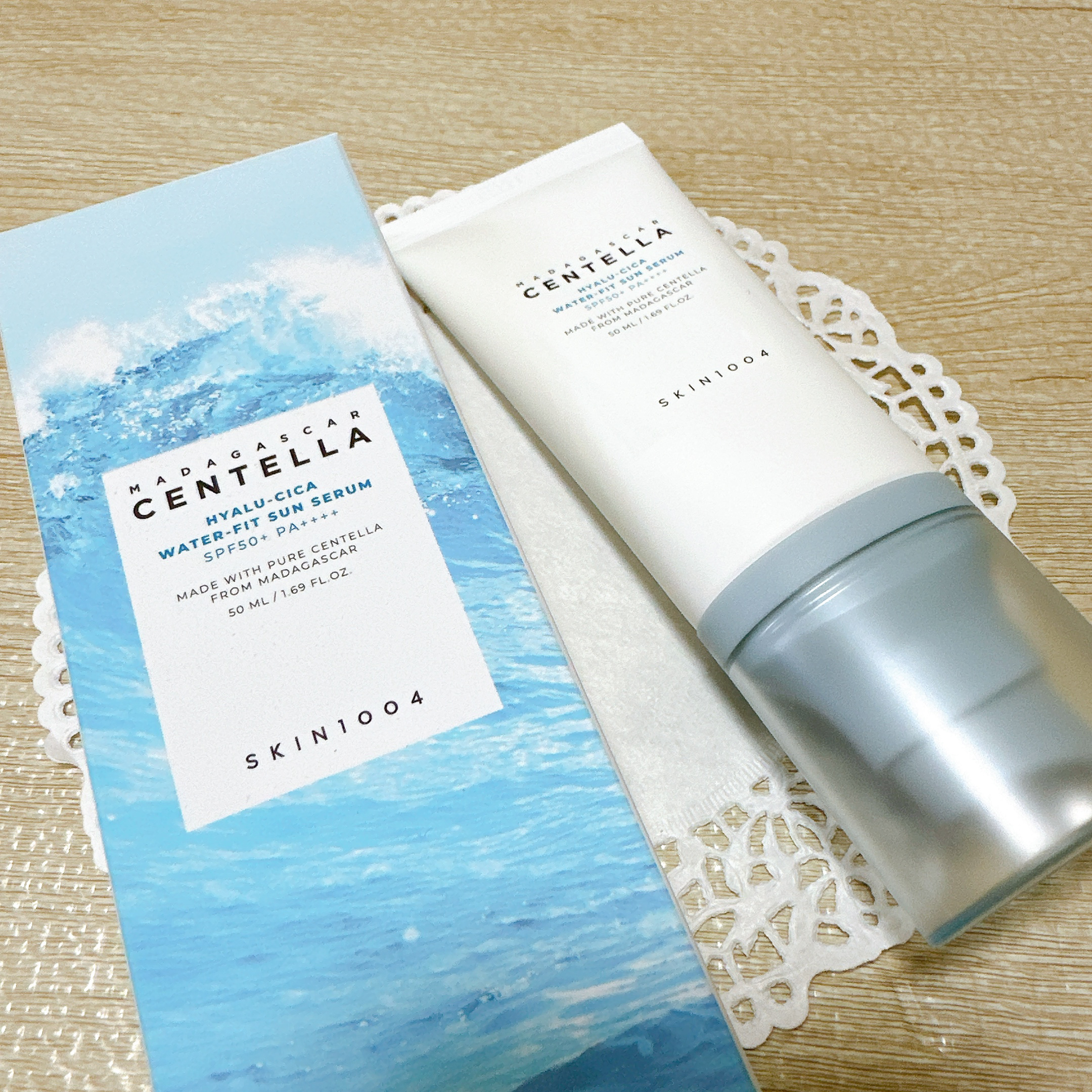 ヒアルーシカ ウォーターフィット サンセラム/SKIN1004/日焼け止めローションを使ったクチコミ（2枚目）