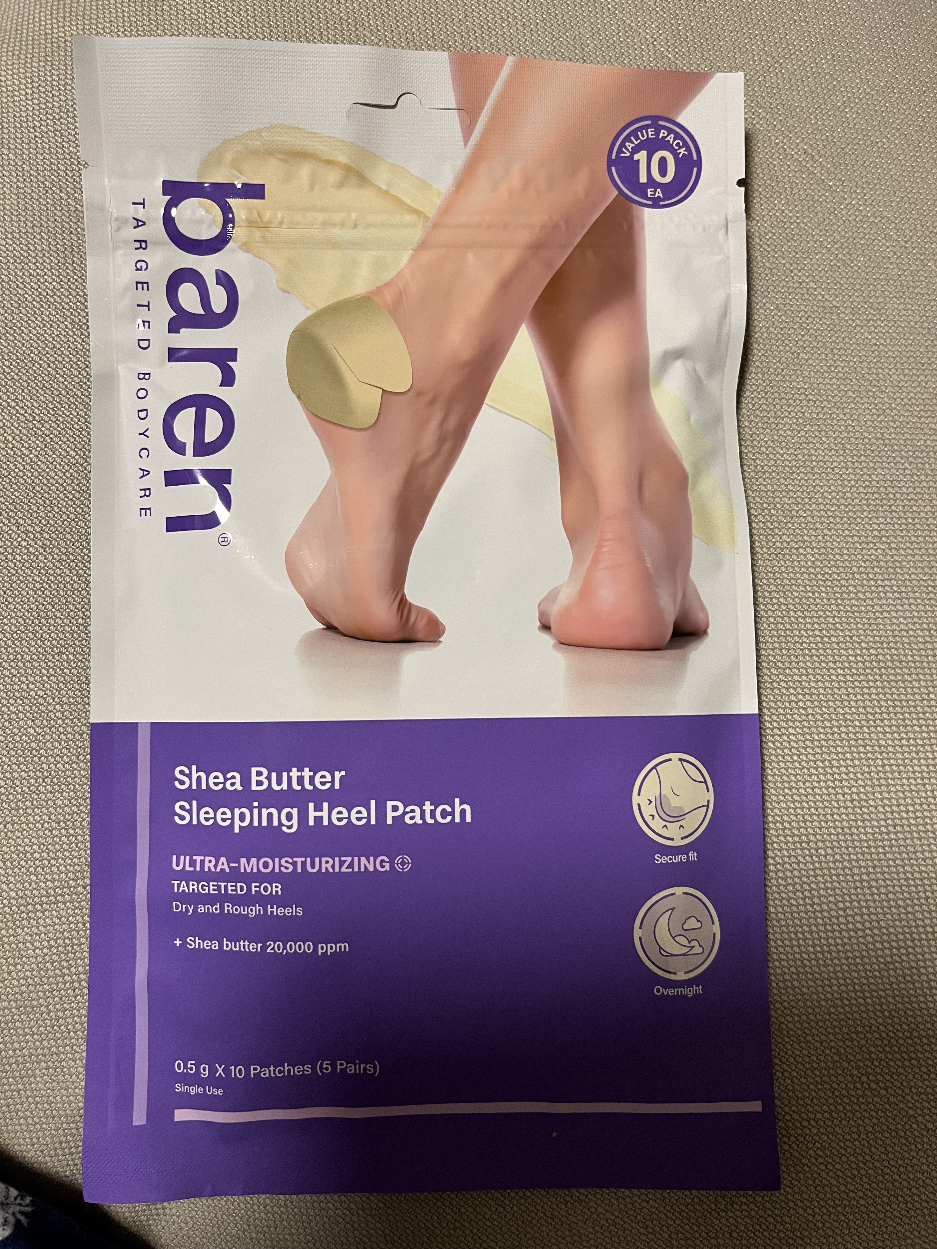 シアバター スリーピング ヒール パッチ/BAREN/レッグ・フットケアを使ったクチコミ（1枚目）