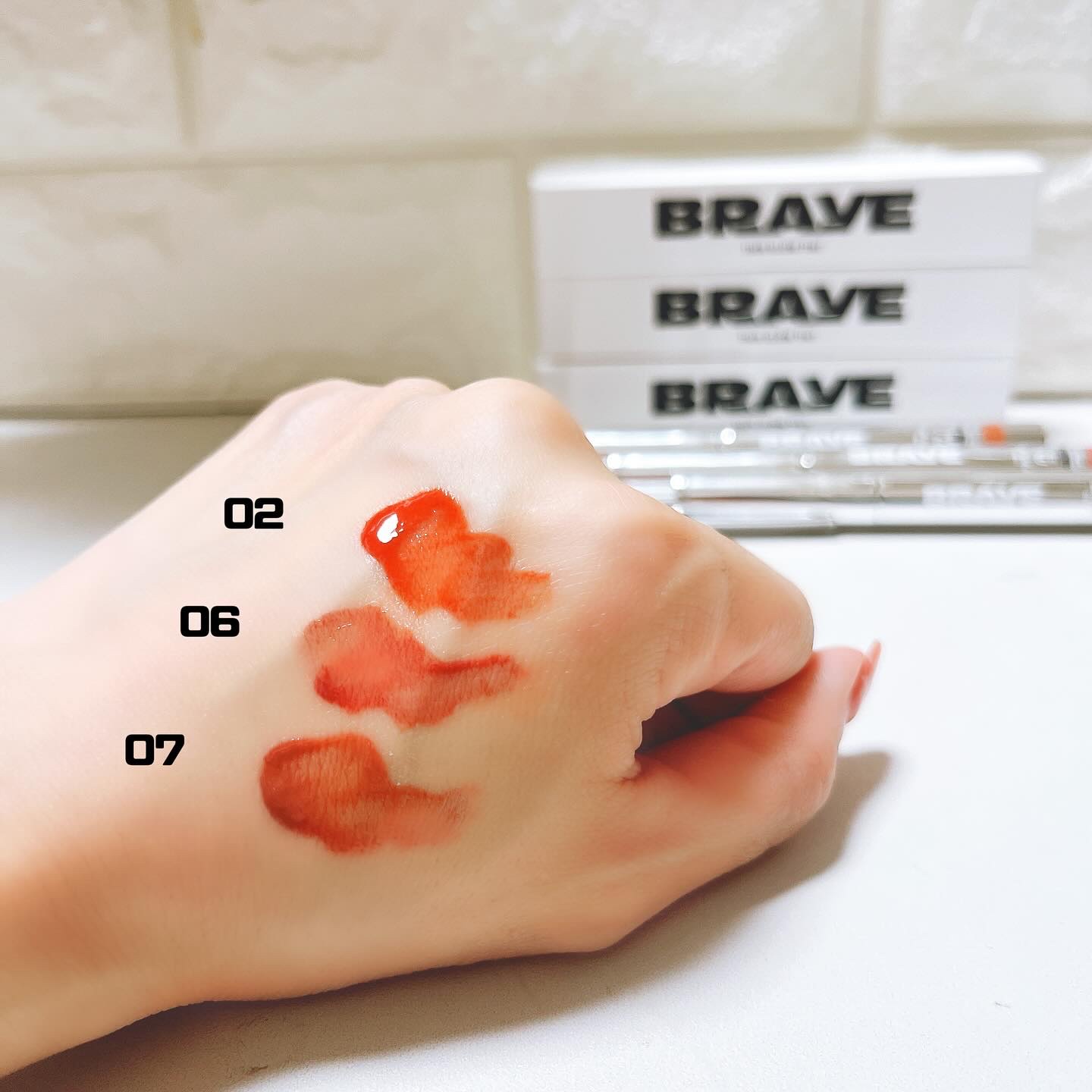 THIN GLOW TINT 02 ミングル(MINGLE)/BRAYE/口紅を使ったクチコミ（3枚目）