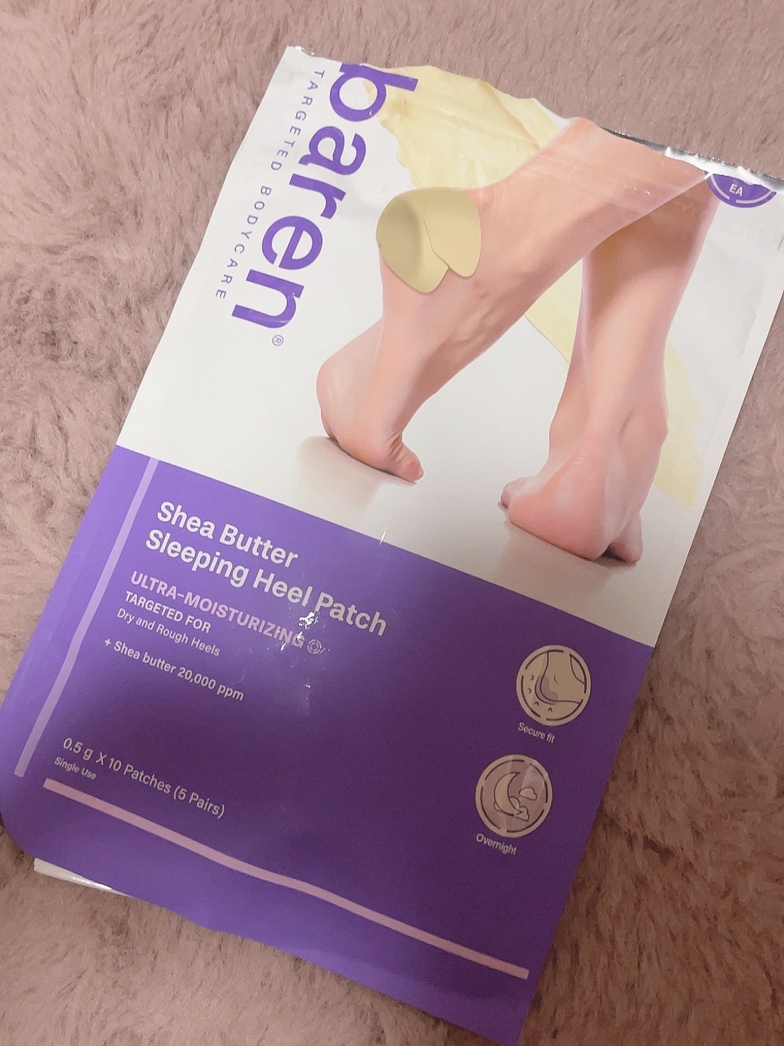 シアバター スリーピング ヒール パッチ/BAREN/レッグ・フットケアを使ったクチコミ（2枚目）