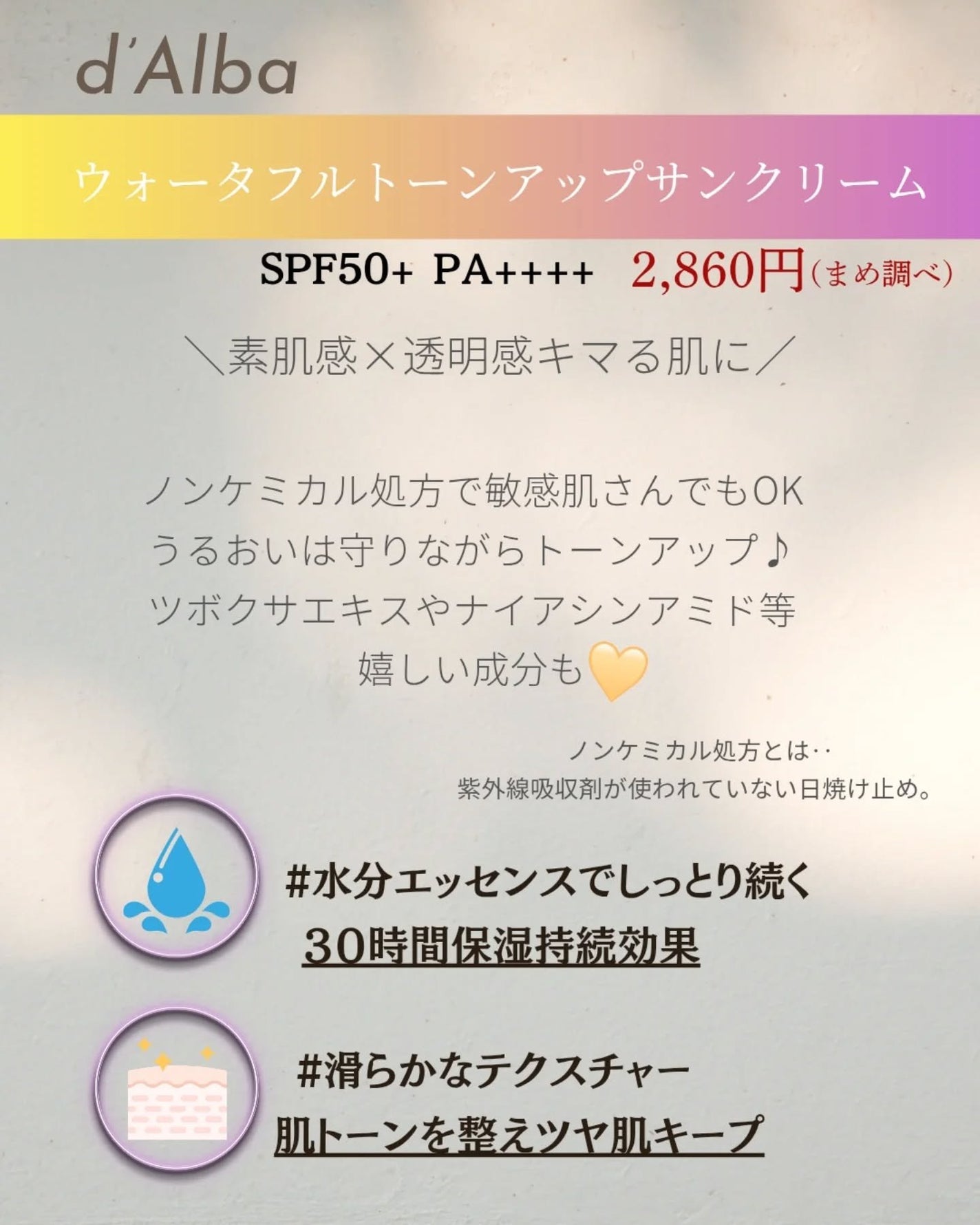 ウォータフルトーンアップサンクリーム/ダルバ/日焼け止めクリームを使ったクチコミ(3枚目)