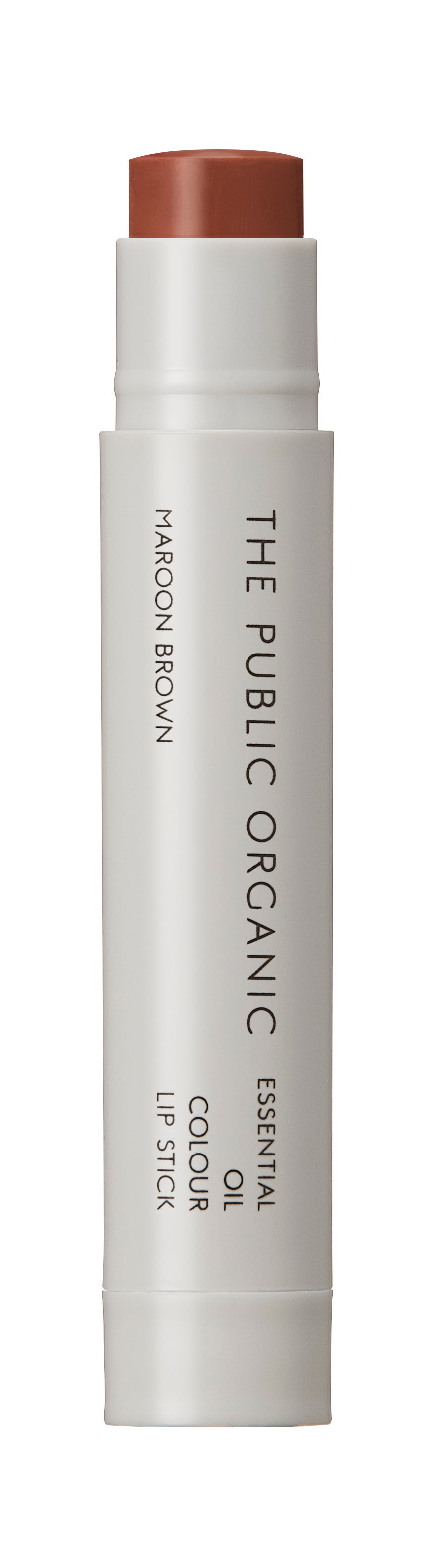 ザ パブリック オーガニック 精油カラーリップスティック マルーンブラウン