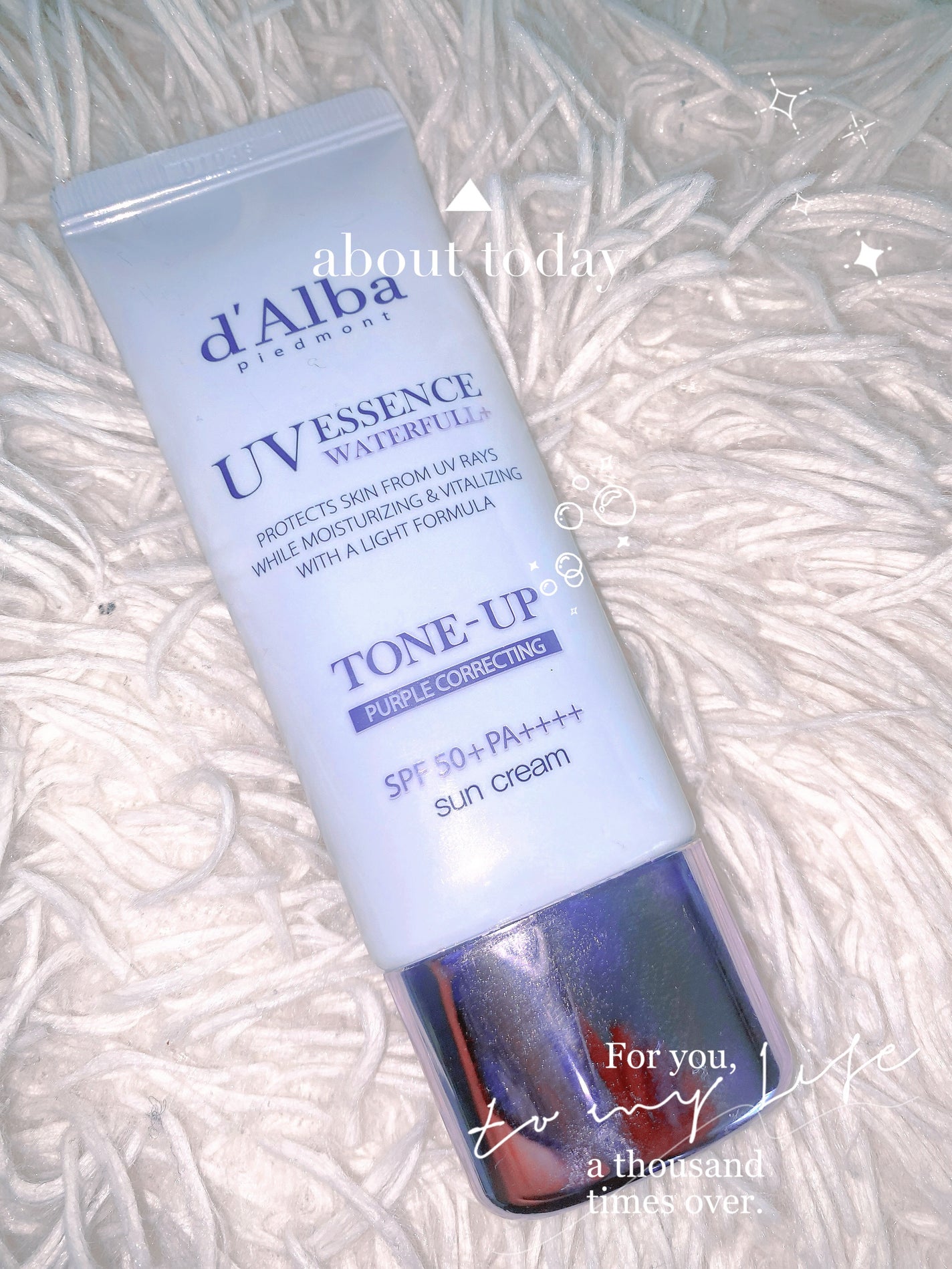 ダルバ ウォータフル トーンアップ サンクリーム(パープル)/ダルバ/日焼け止めクリームを使ったクチコミ(1枚目)