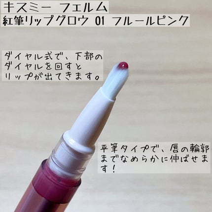キスミー フェルム 紅筆リップグロウ/キスミー フェルム/口紅を使ったクチコミ(2枚目)
