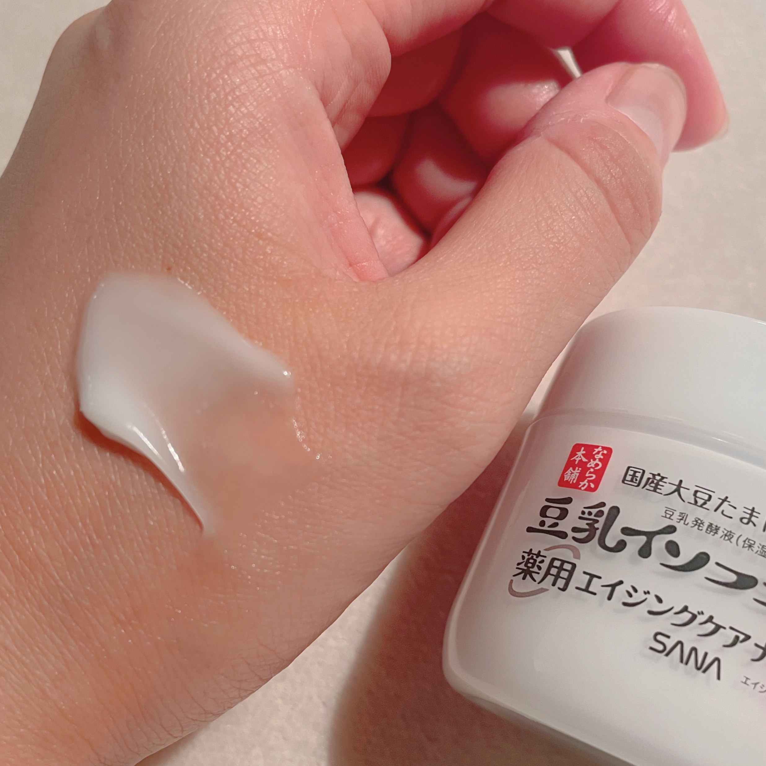 薬用リンクルナイトクリーム ホワイト/なめらか本舗/フェイスクリームを使ったクチコミ（2枚目）