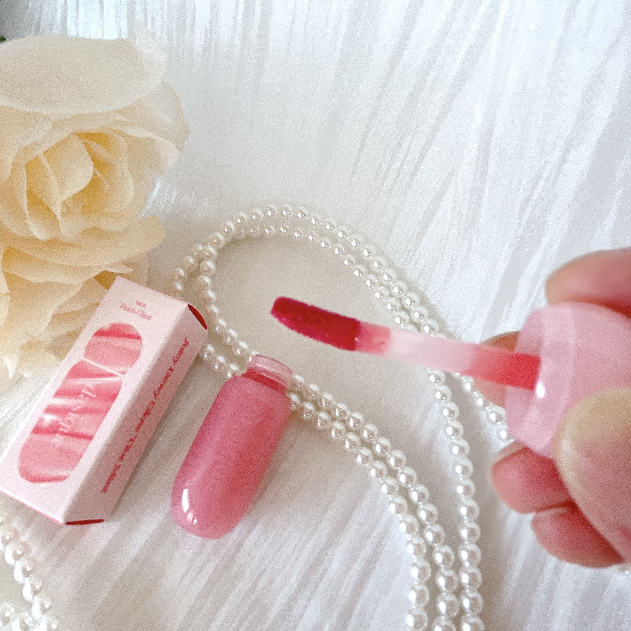 ジューシーデューイグロウティント 01 ピーチグレース/dasique/リップティントを使ったクチコミ（3枚目）