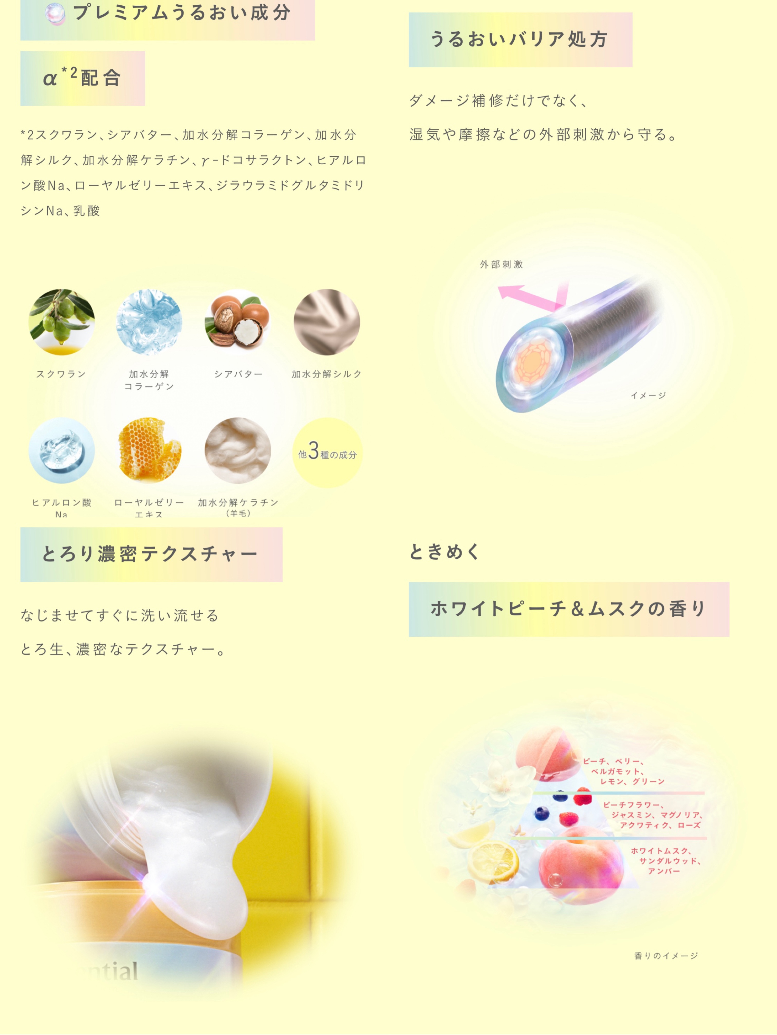 エッセンシャルプレミアム とろ生ヘアマスク/エッセンシャル/ヘアマスク・ヘアパックを使ったクチコミ（3枚目）