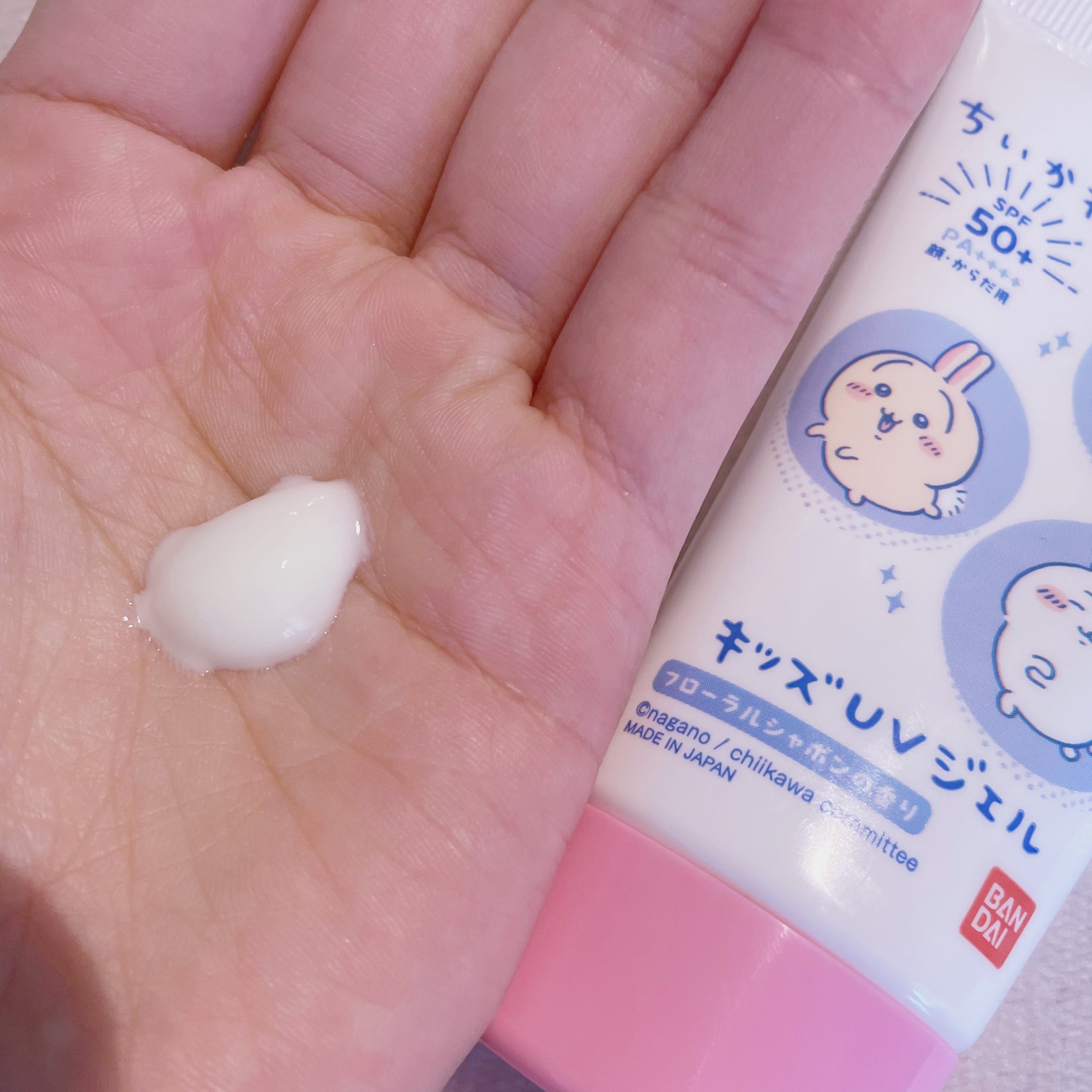 キッズUVジェル ちいかわ（日焼け止めジェル）/バンダイ/日焼け止め・UVケアを使ったクチコミ（2枚目）