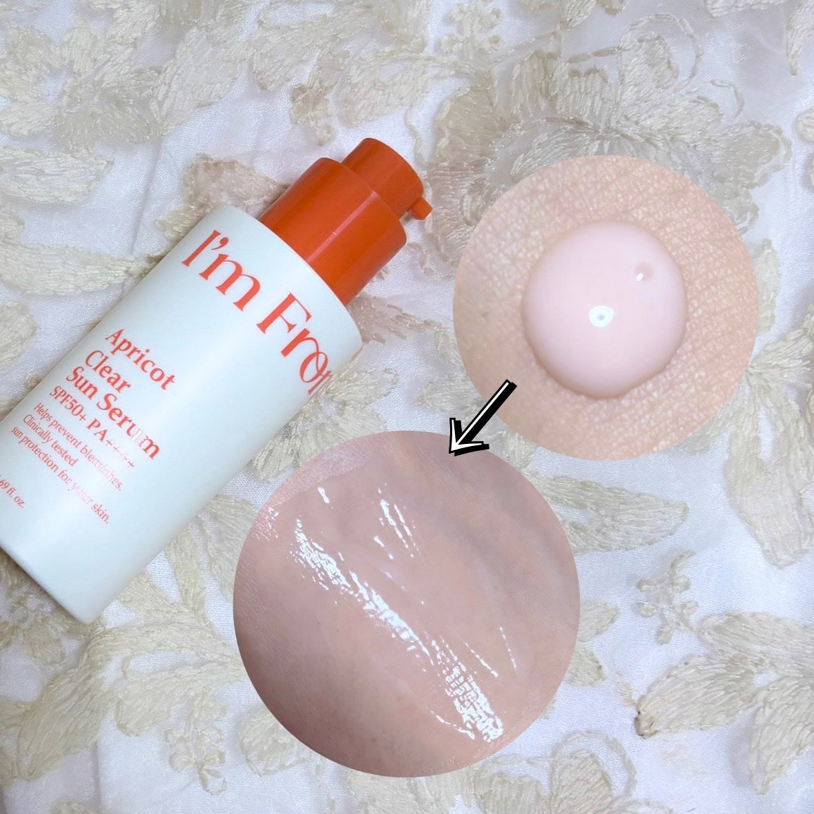 アプリコットクリアサンセラム/I'm from/日焼け止めローションを使ったクチコミ(3枚目)