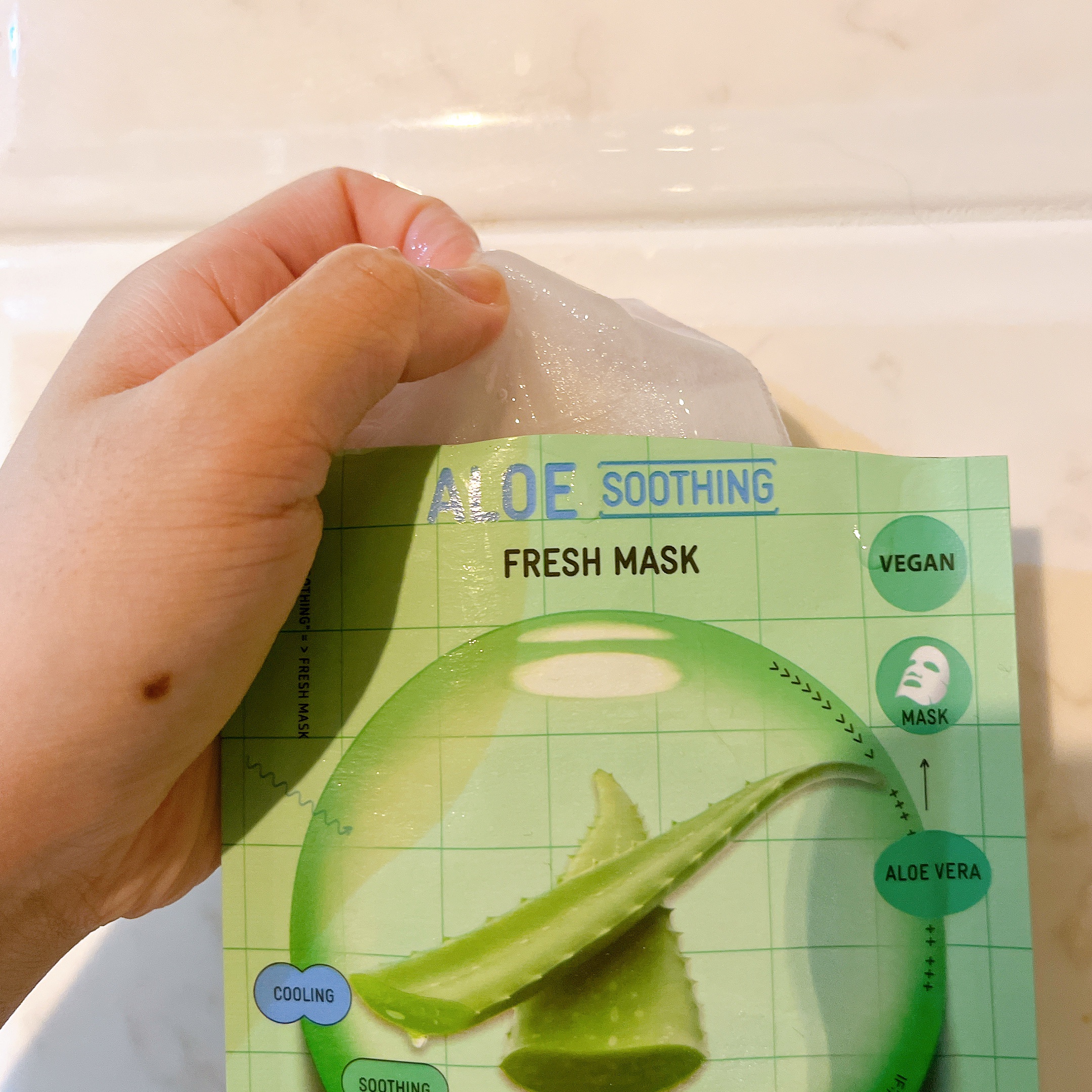 アロエスージングフレッシュマスクパック/BRING GREEN/シートマスク・パックを使ったクチコミ（2枚目）