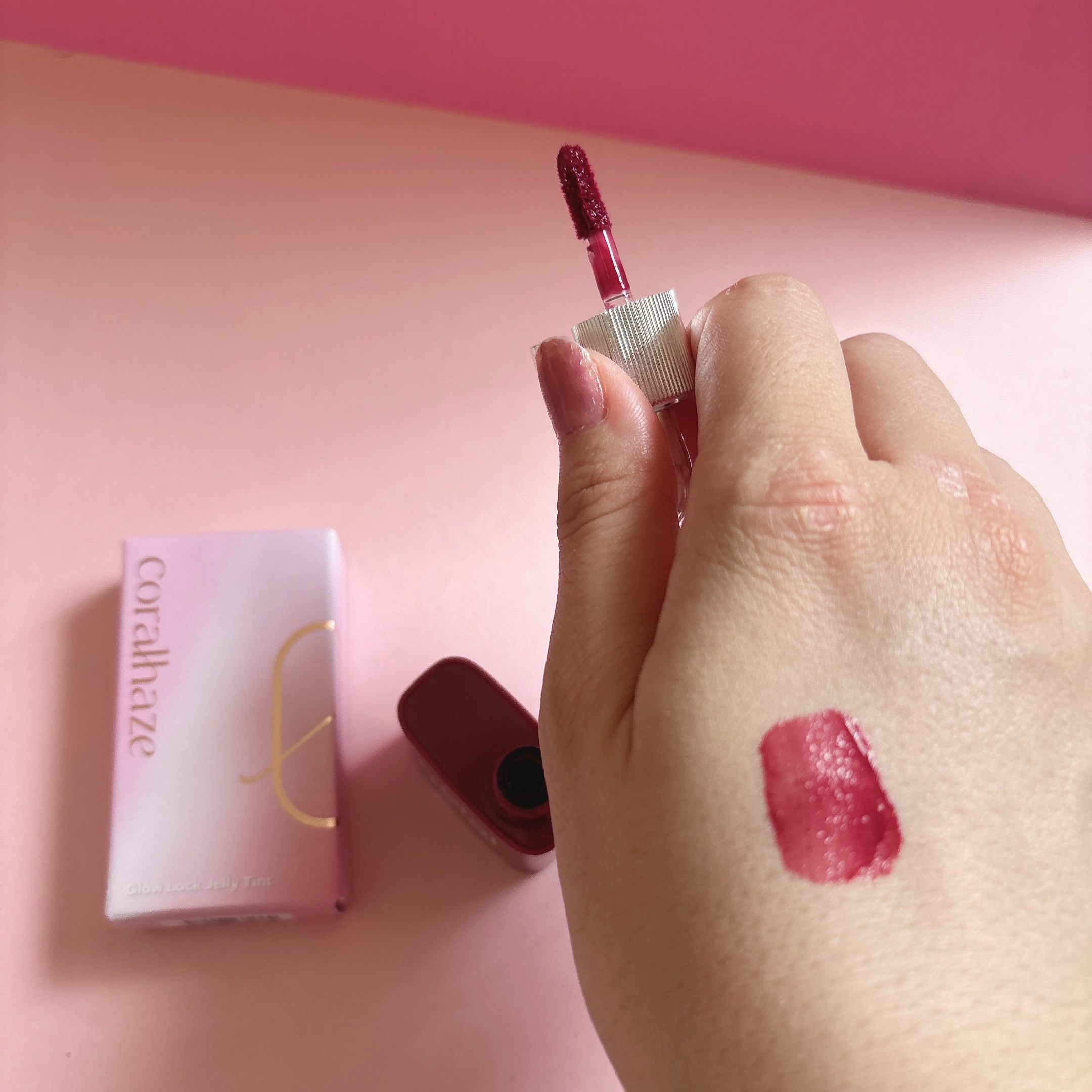 グロウロックゼリーティント 108 ジューシー/Coralhaze/リップティントを使ったクチコミ（2枚目）