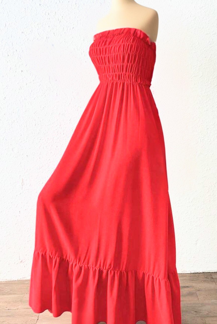 マキシワンピース　レッド/SHEIN/その他を使ったクチコミ（1枚目）