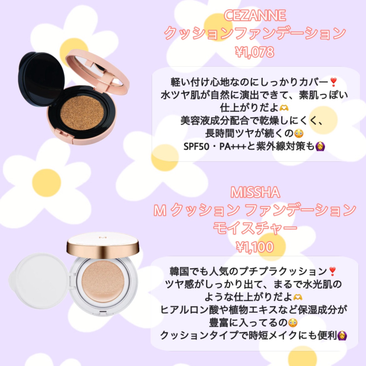 M クッション ファンデーション(モイスチャー)/MISSHA/クッションファンデーションを使ったクチコミ（2枚目）