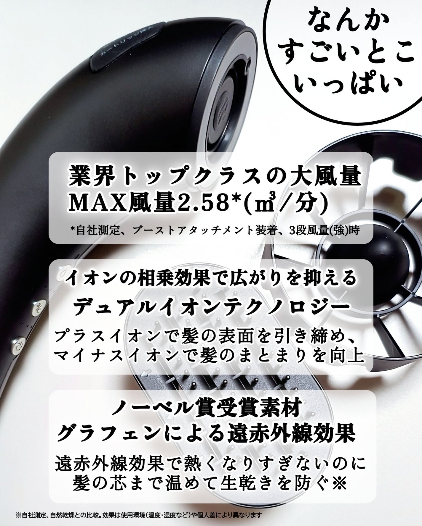 SHOWER DRYER/Brighte/ドライヤーを使ったクチコミ(6枚目)