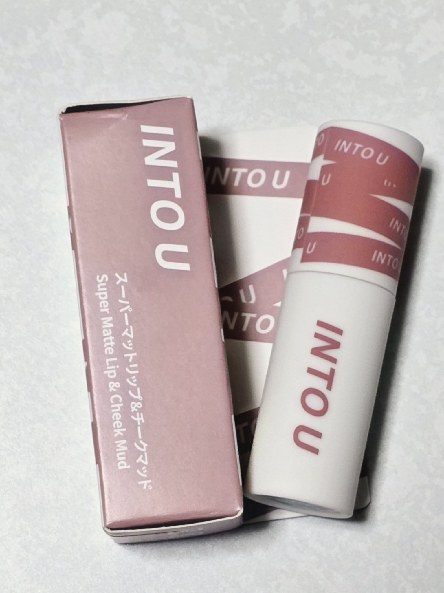 スーパーマットリップ＆チークマッド/INTO U/口紅を使ったクチコミ（1枚目）