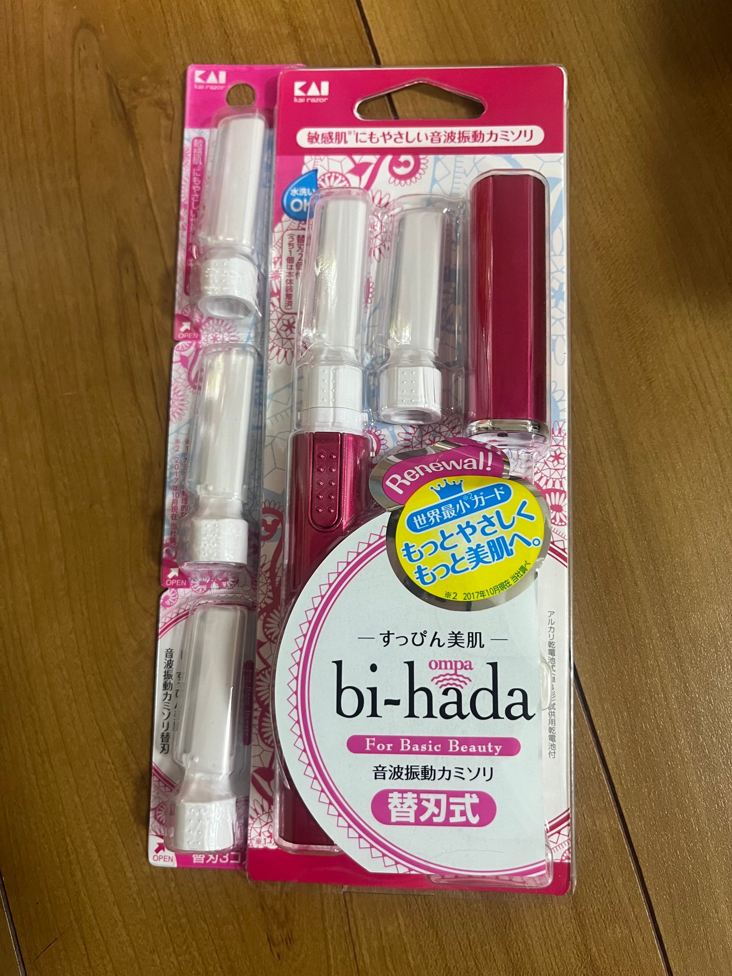 bi-hada ompa L ホルダー替刃2個付/貝印/シェーバーを使ったクチコミ(1枚目)
