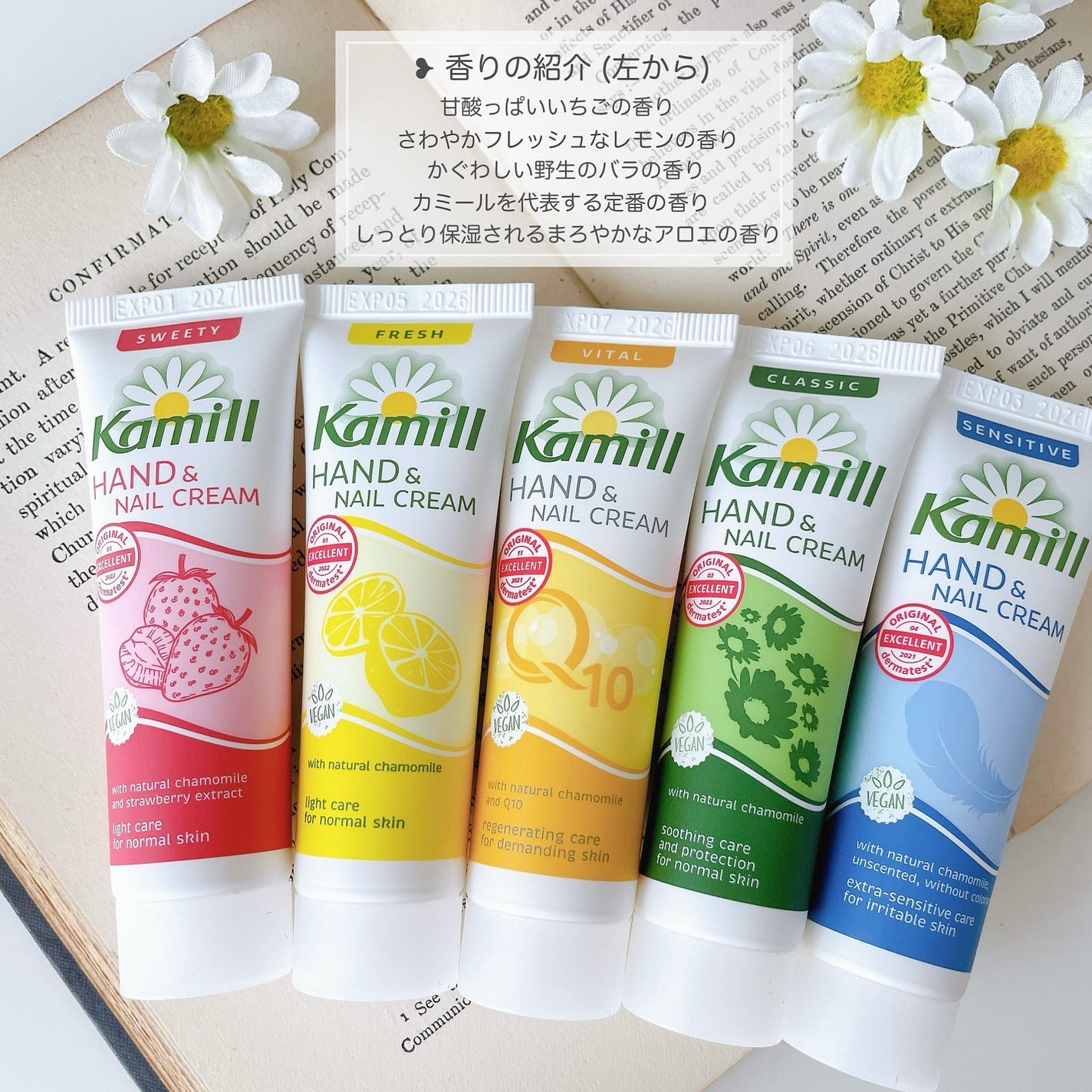 ハンド&ネイルクリームミニ 企画セット30ml*5/カミール/その他キットセットを使ったクチコミ(2枚目)