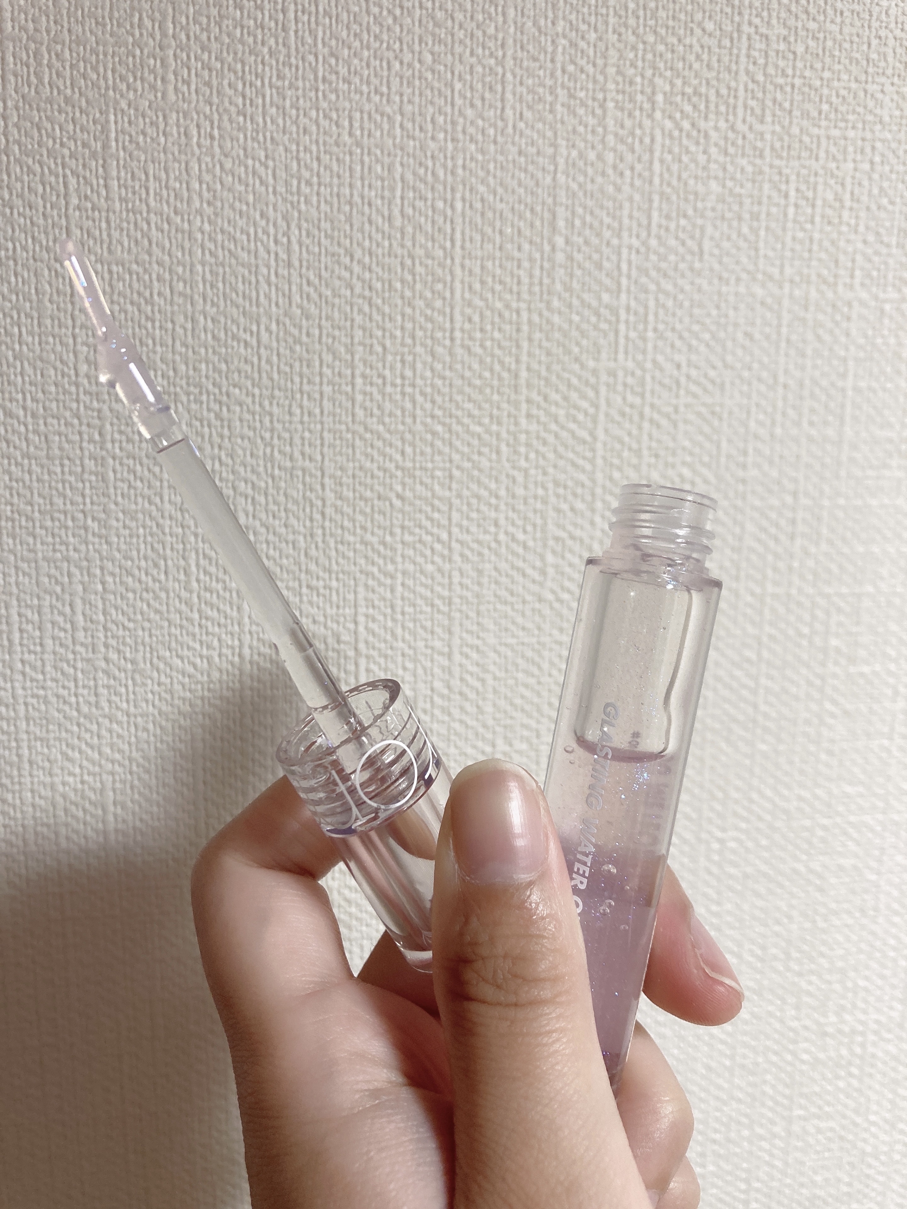 グラスティングウォーターグロス 00 メテオ・トラック/rom&nd/リップグロスを使ったクチコミ（2枚目）