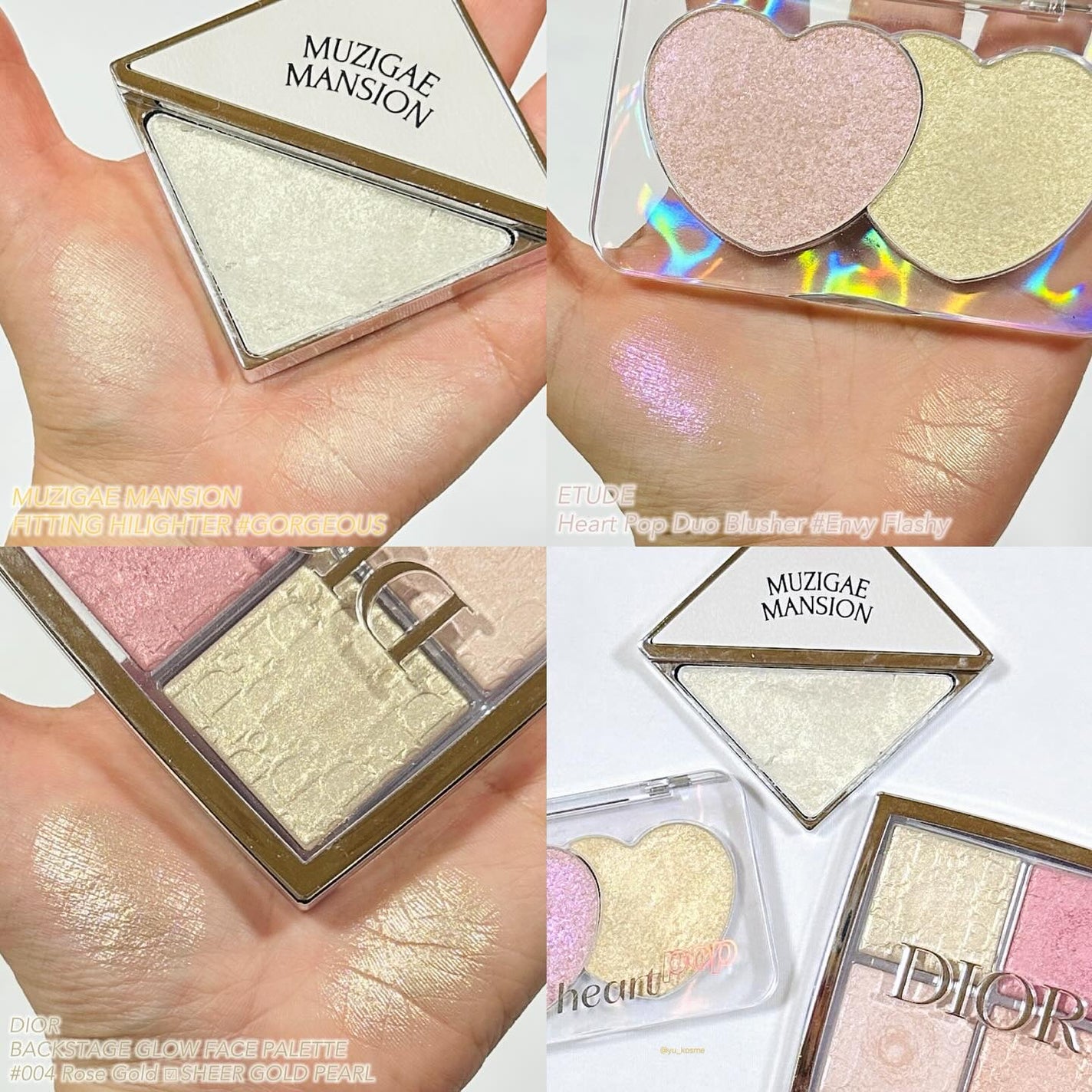 ディオール バックステージ フェイス グロウ パレット/Dior/ハイライトを使ったクチコミ(5枚目)