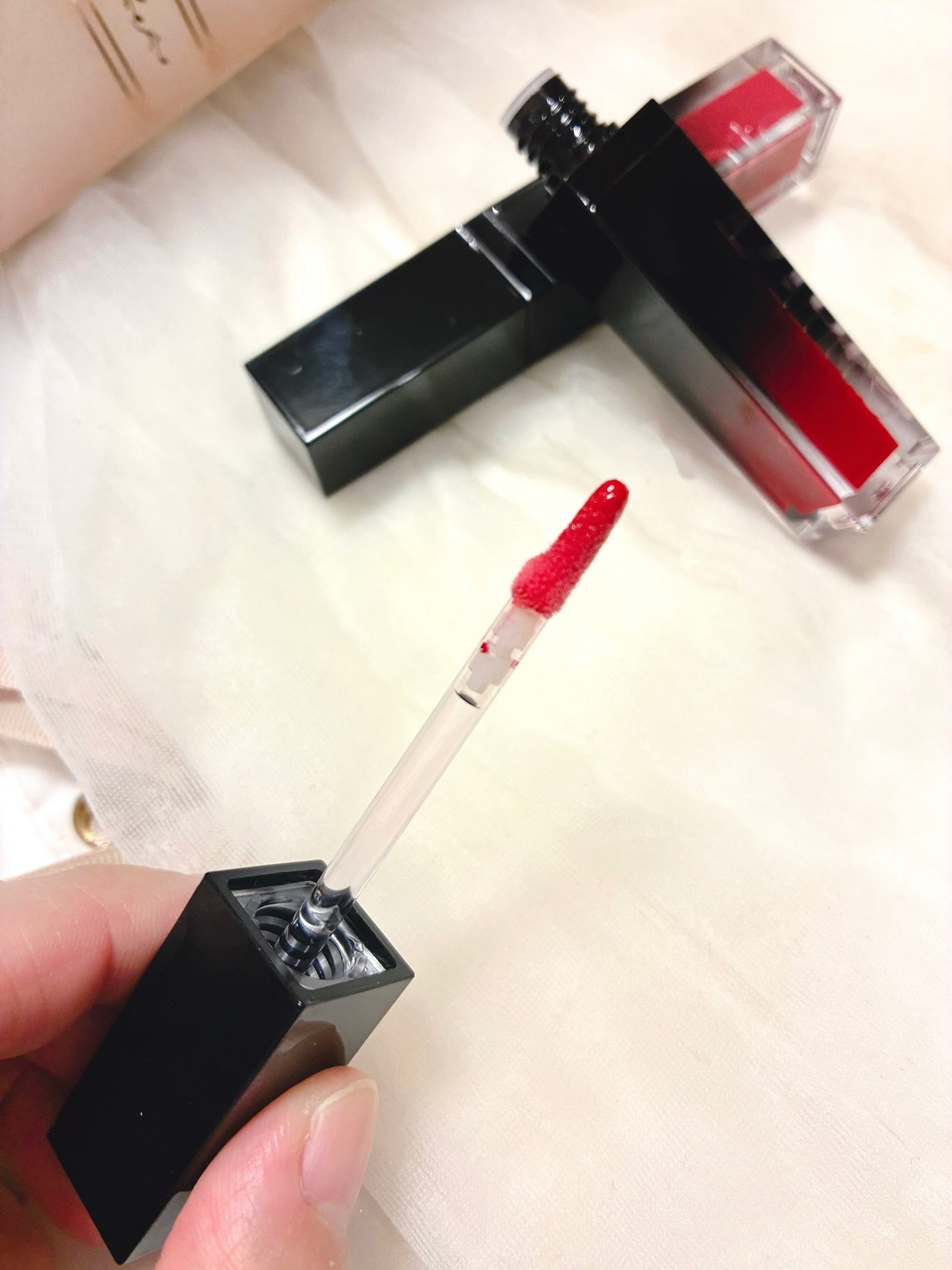 ディープキスド プランピング リップエナメル/Dinto/リップグロスを使ったクチコミ(4枚目)