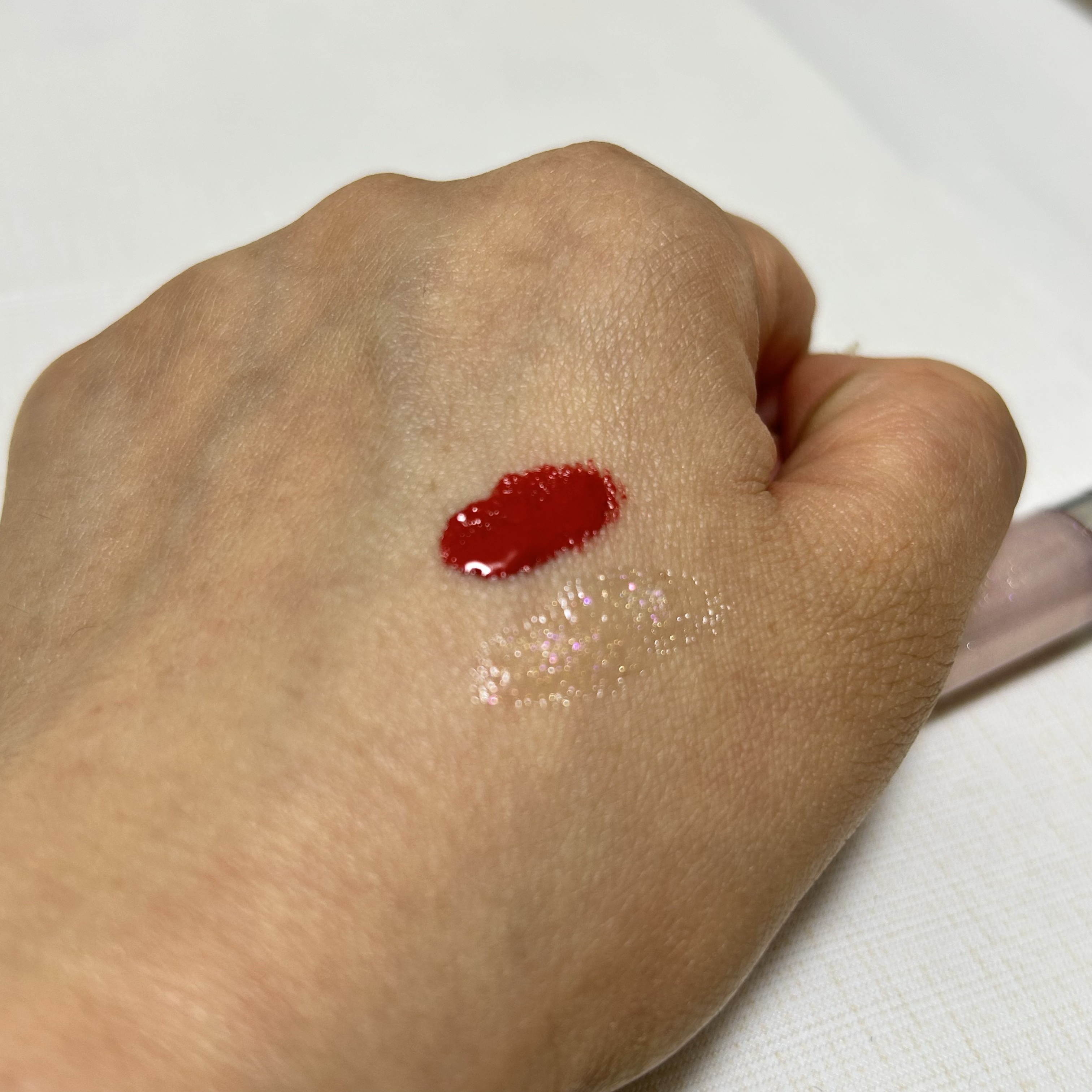 Wリップ ルージュ&クリスタル/RMK/リップグロスを使ったクチコミ（2枚目）