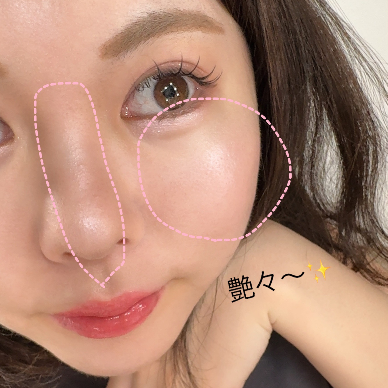 ムーングロウハイライター 02 ムーングロウピンク/キャンメイク/ハイライトを使ったクチコミ（2枚目）