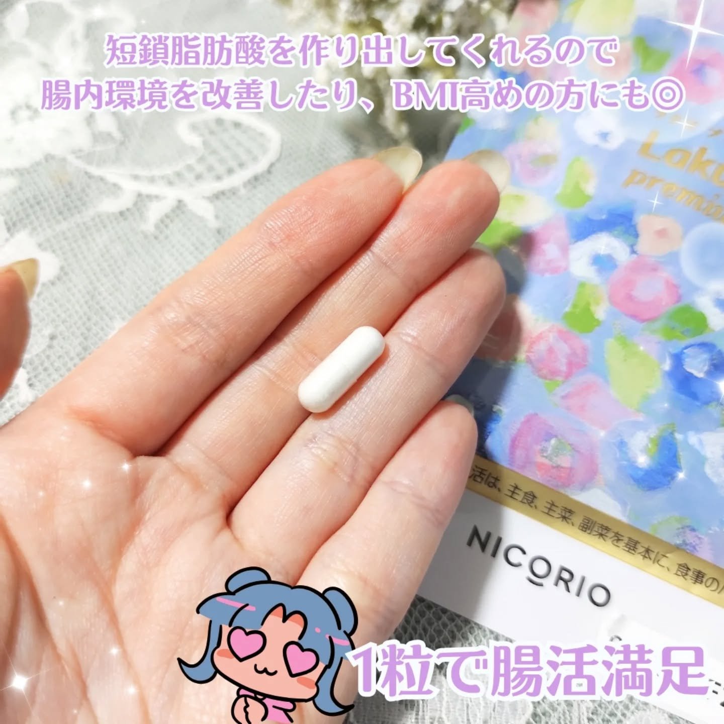 Lakubi（ラクビ）/NICORIO（ニコリオ）/健康サプリメントを使ったクチコミ（3枚目）