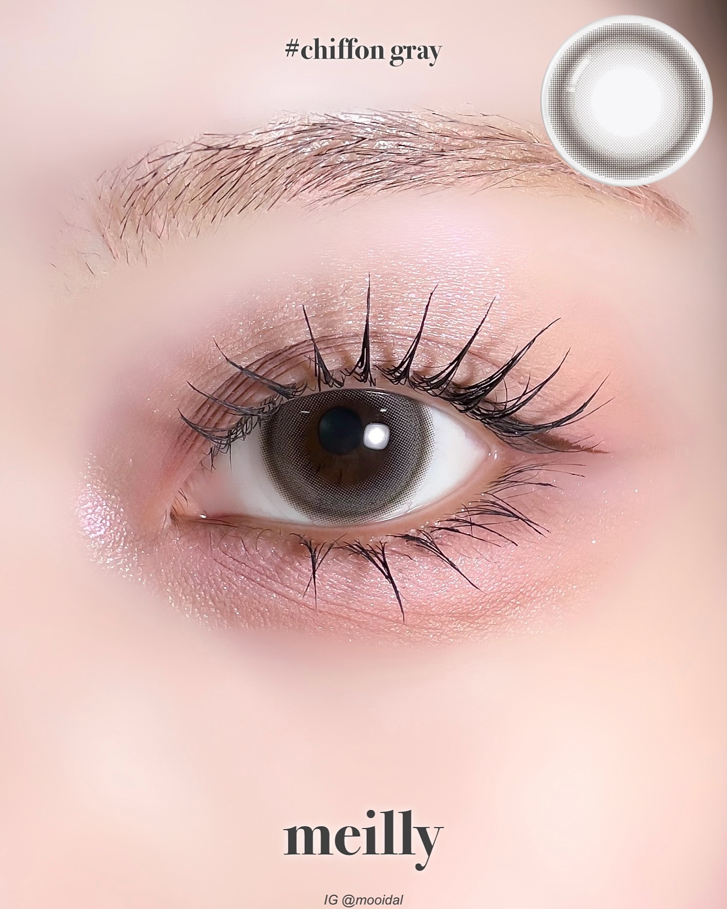 chiffon/meilly/ワンデー（１DAY）カラコンを使ったクチコミ（1枚目）