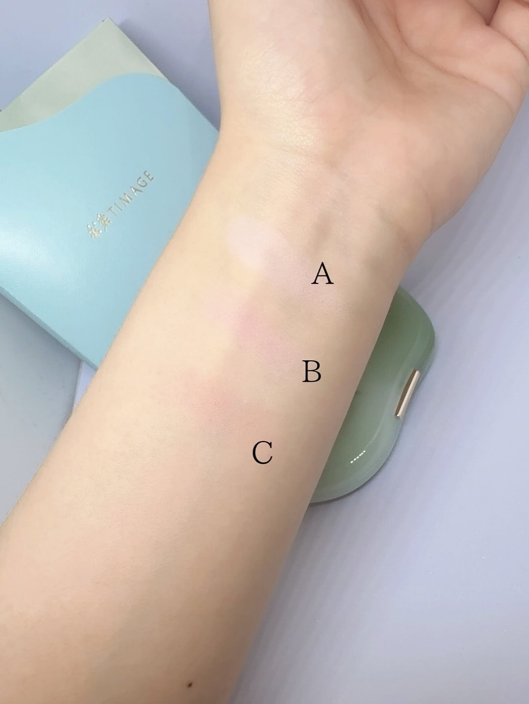 TIMAGE  3色チークパレット/TIMAGE/パウダーチークを使ったクチコミ（3枚目）