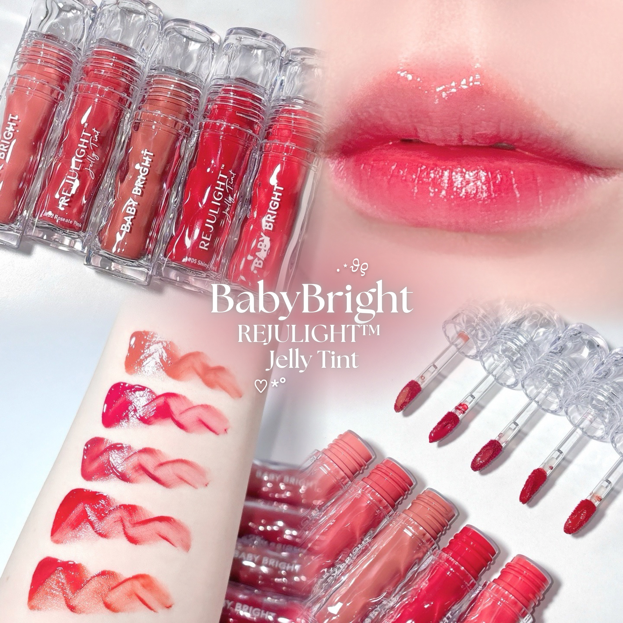 BabyBright リジュライト ジェリーティント 02 Roseate Pink/BabyBright/リップティントを使ったクチコミ（1枚目）