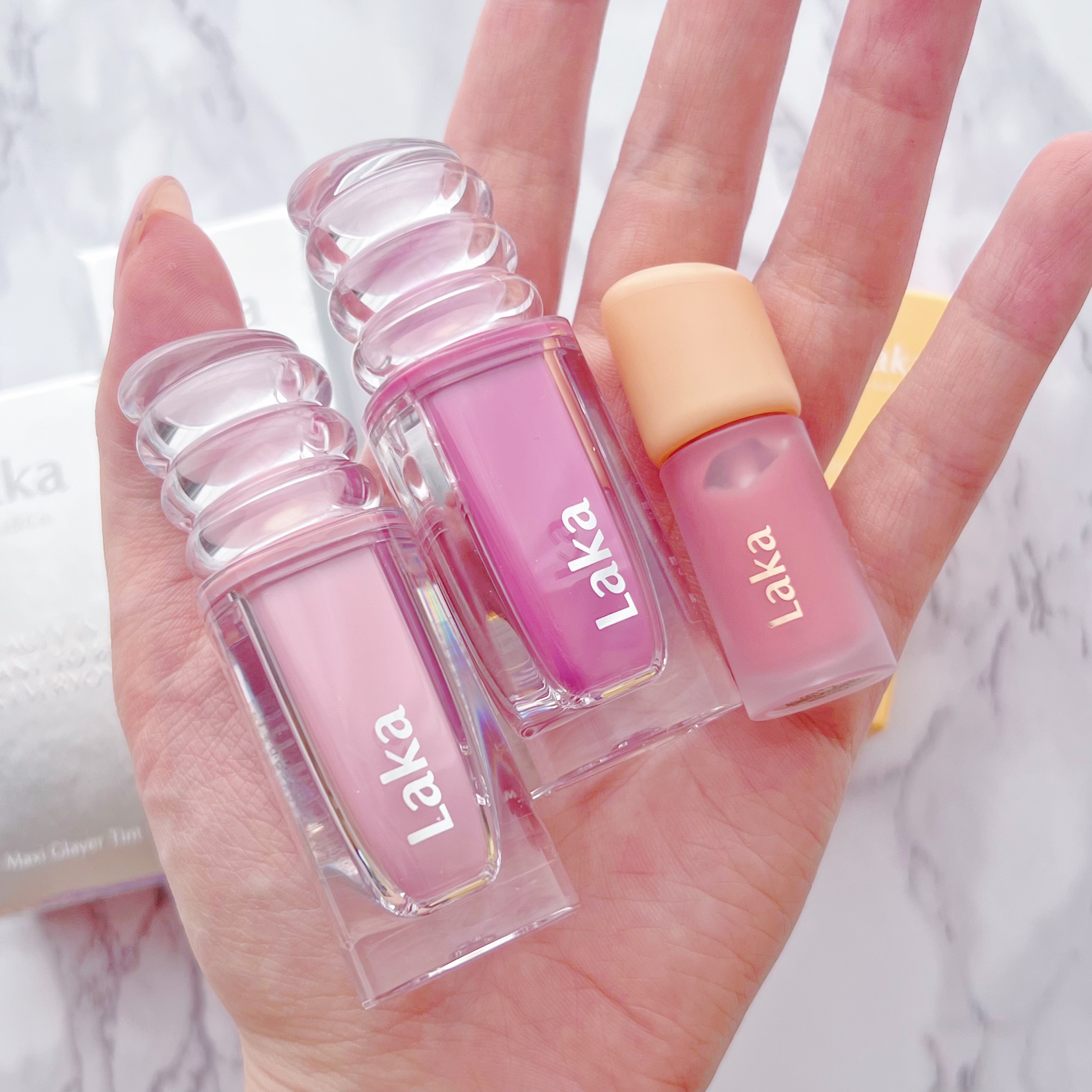 ラカ　マキシグレイヤーティント/Laka/リップティントを使ったクチコミ（2枚目）