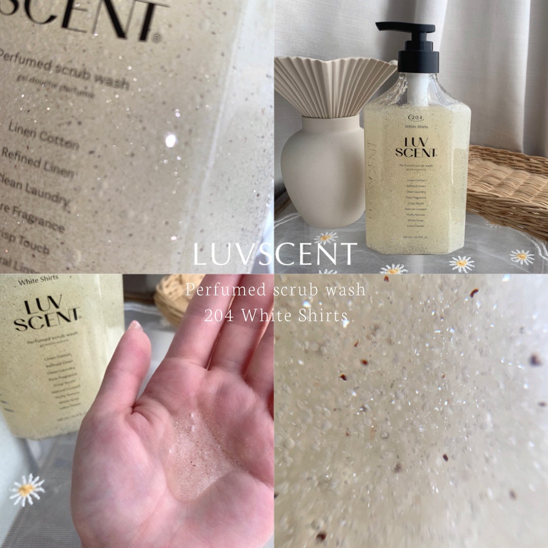 スクラブボディウォッシュ ホワイトシャツ リネンコットン/LUV SCENT/ボディスクラブを使ったクチコミ(1枚目)