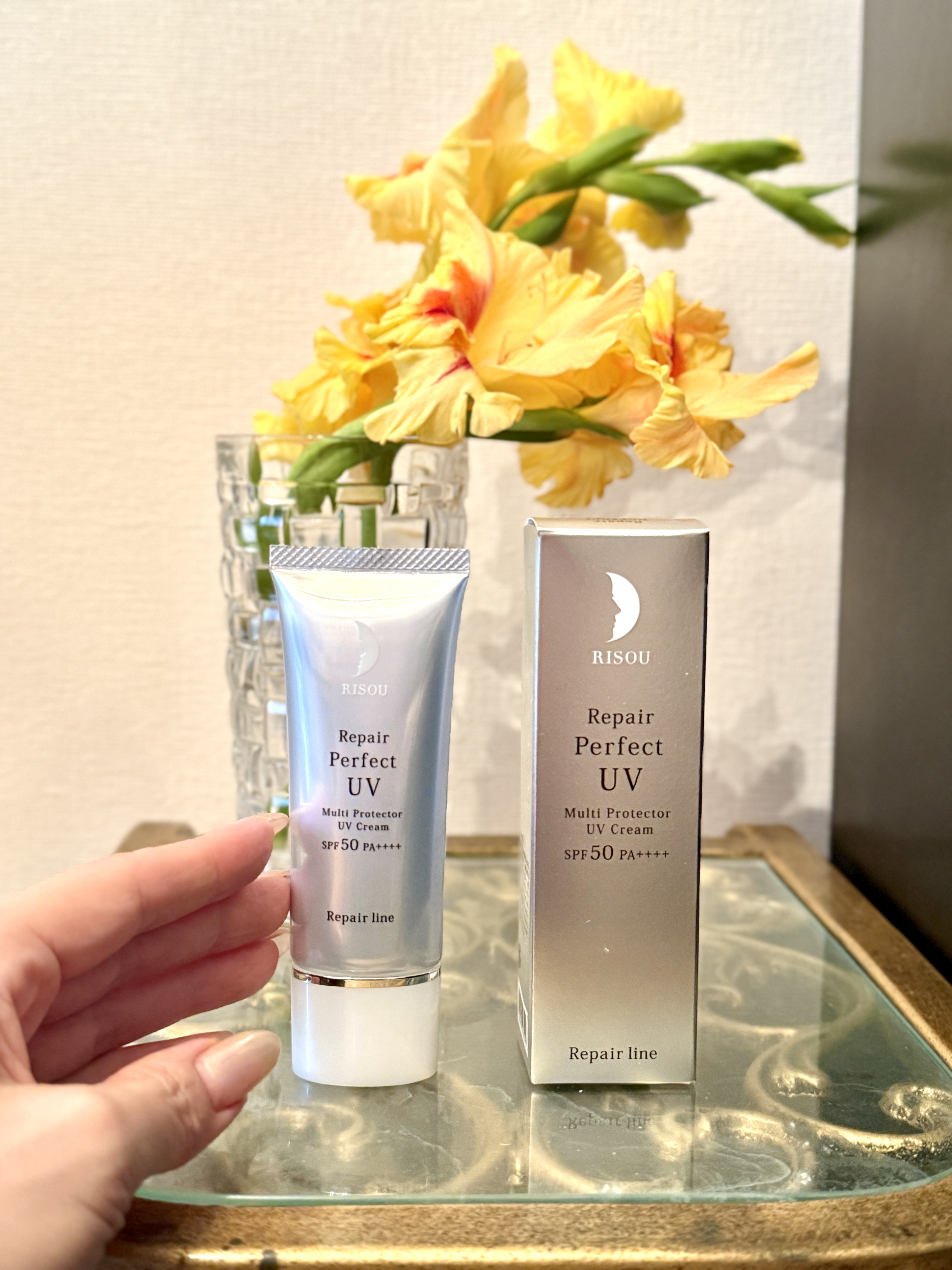 リソウ リペア パーフェクトUVクリーム/リソウコーポレーション/日焼け止めクリームを使ったクチコミ（1枚目）