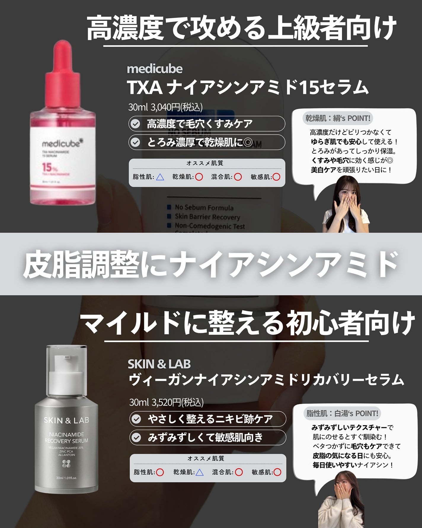 白湯(サユ) | ニキビと戦うOL🤍 on LIPS 「絹です🌿「ニキビにいいって言われてる美容液、いろいろあって迷う..」(4枚目)
