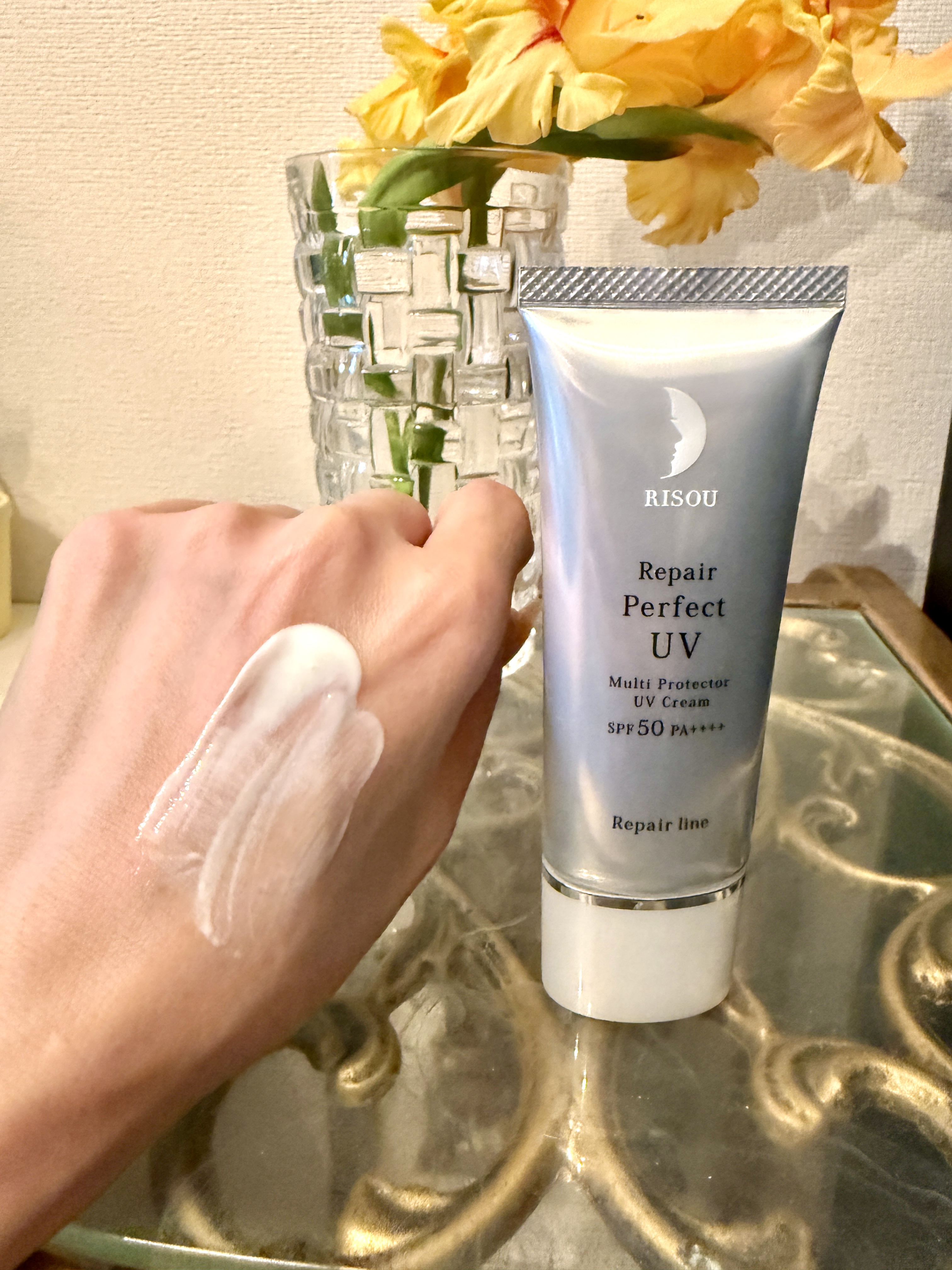 リソウ リペア パーフェクトUVクリーム/リソウコーポレーション/日焼け止めクリームを使ったクチコミ（3枚目）
