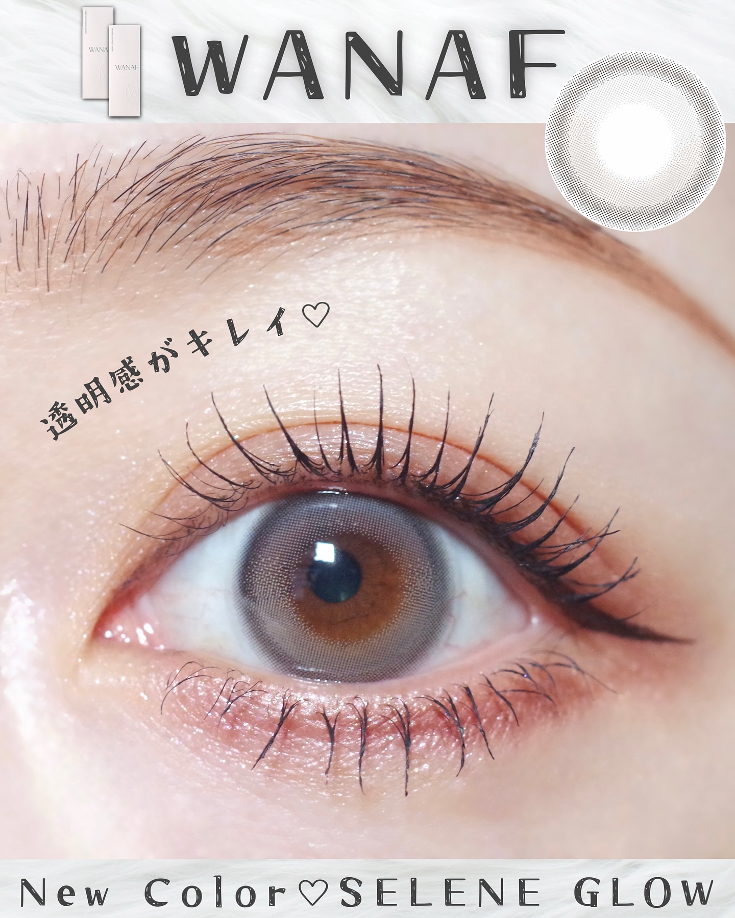 WANAF 1day セレングロー(SELENE GLOW)/WANAF/ワンデー（１DAY）カラコンを使ったクチコミ（1枚目）
