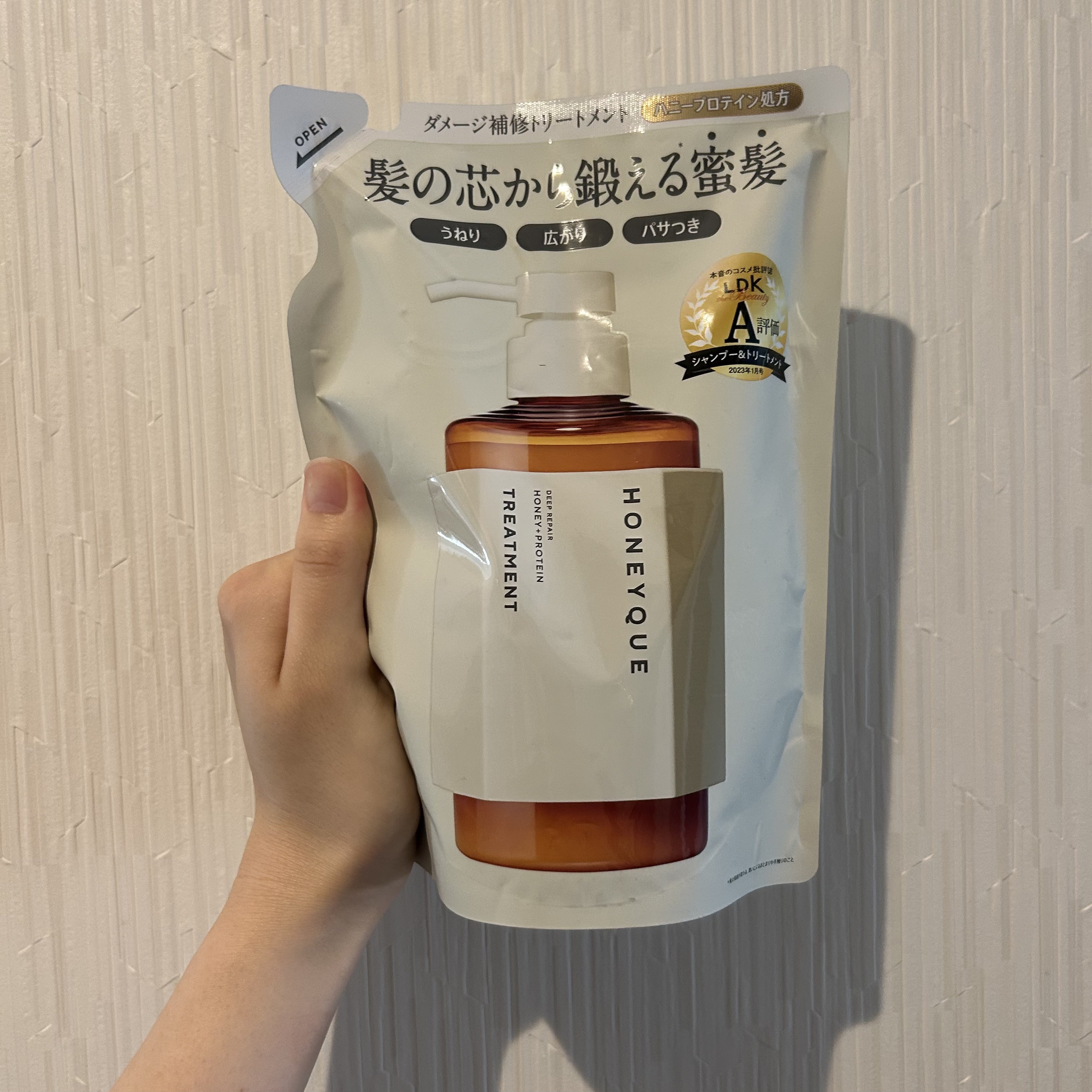 ディープリペア シャンプー モイスト／ヘアトリートメント モイスト トリートメント詰替用 400ml/ハニーク/市販シャンプーを使ったクチコミ（1枚目）