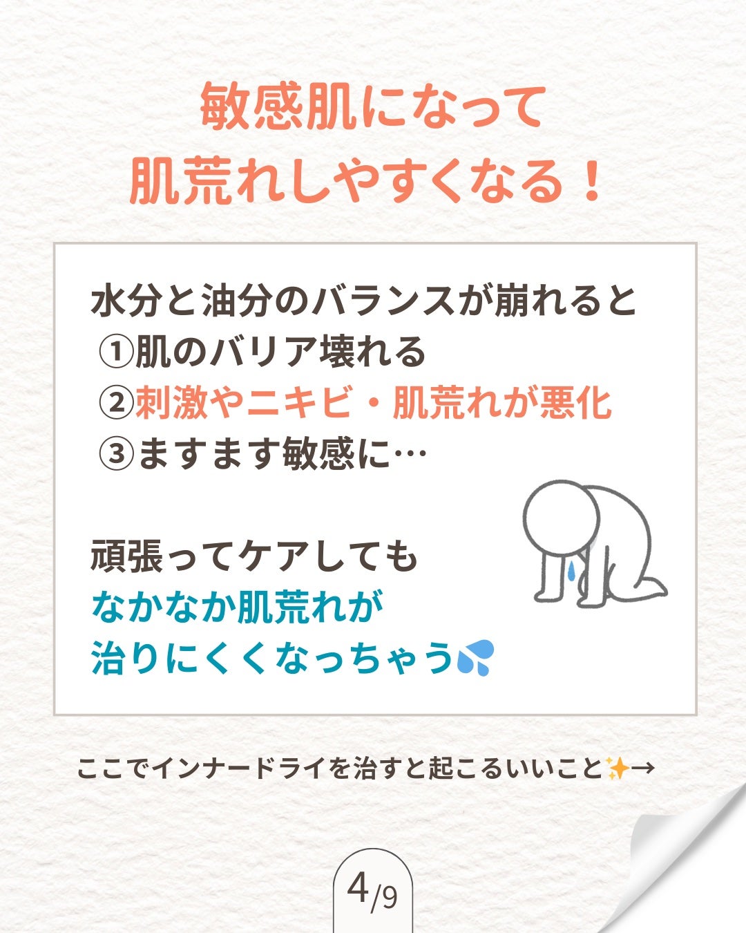 ニキビを諦めかけた人の味方|エマ🫧 on LIPS 「肌のテカテカ、、インナードライで肌の悩みが悪化してるかも?💦「..」(5枚目)
