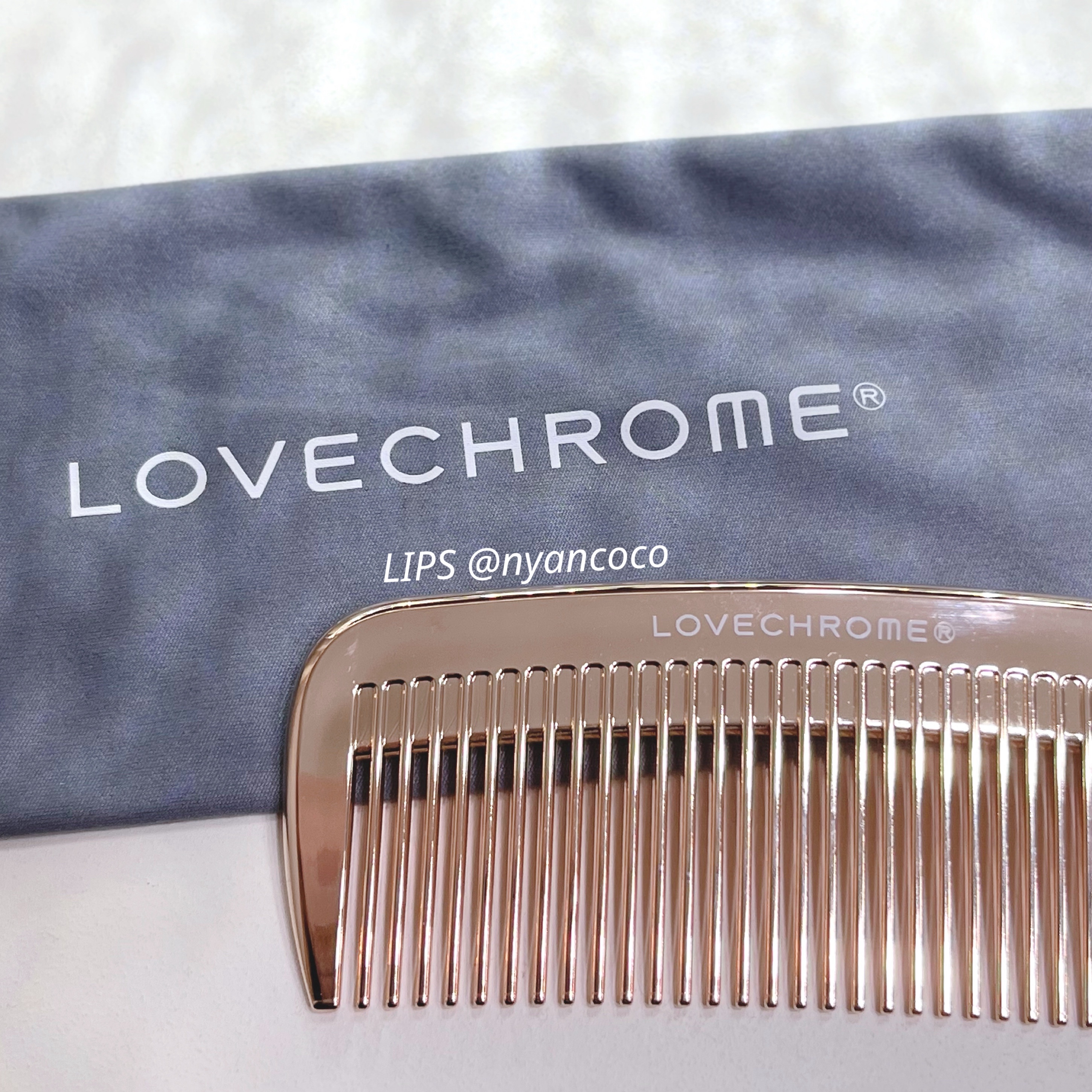 K24GPテツキ ローズゴールド/LOVECHROME/ヘアコームを使ったクチコミ（2枚目）